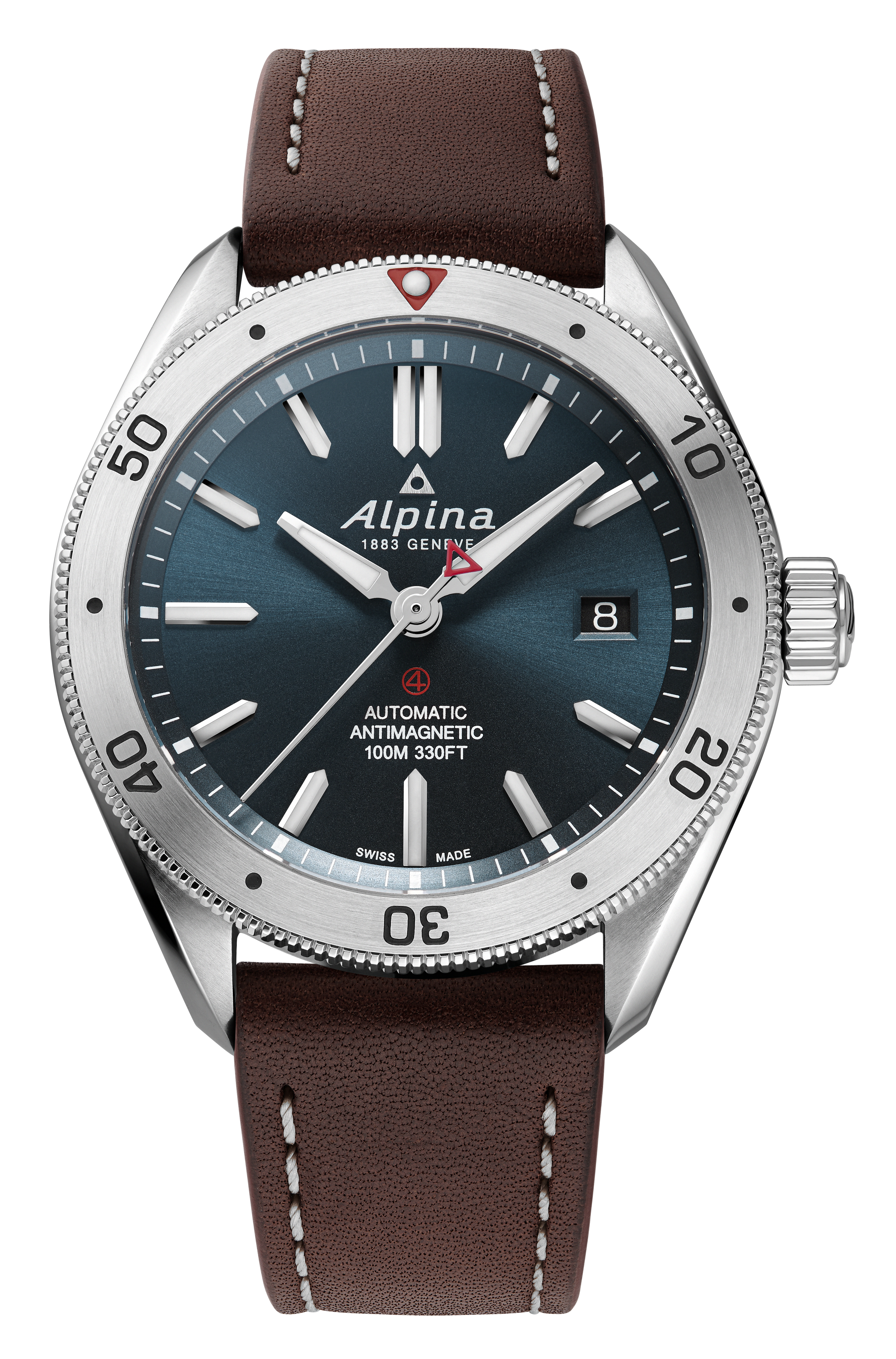 Alpina  Мужские швейцарские часы, автоматический механизм, сталь