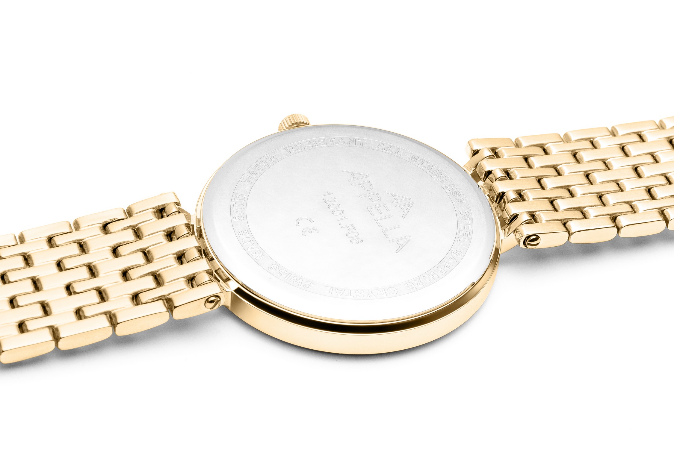 APPELLA  Мужские швейцарские часы, кварцевый механизм, сталь с покрытием, 40 мм