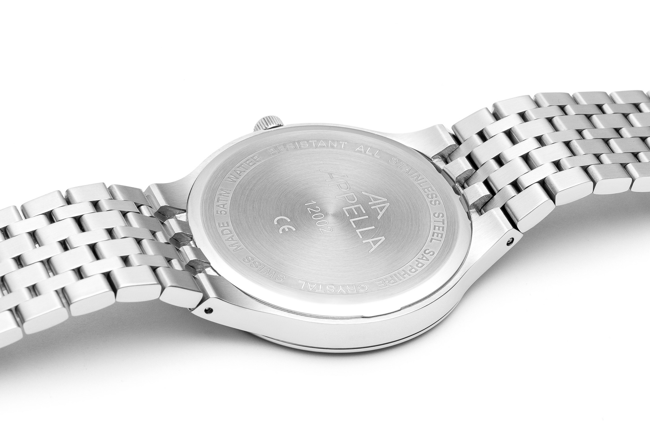 APPELLA  Мужские швейцарские часы, кварцевый механизм, сталь, 41 мм