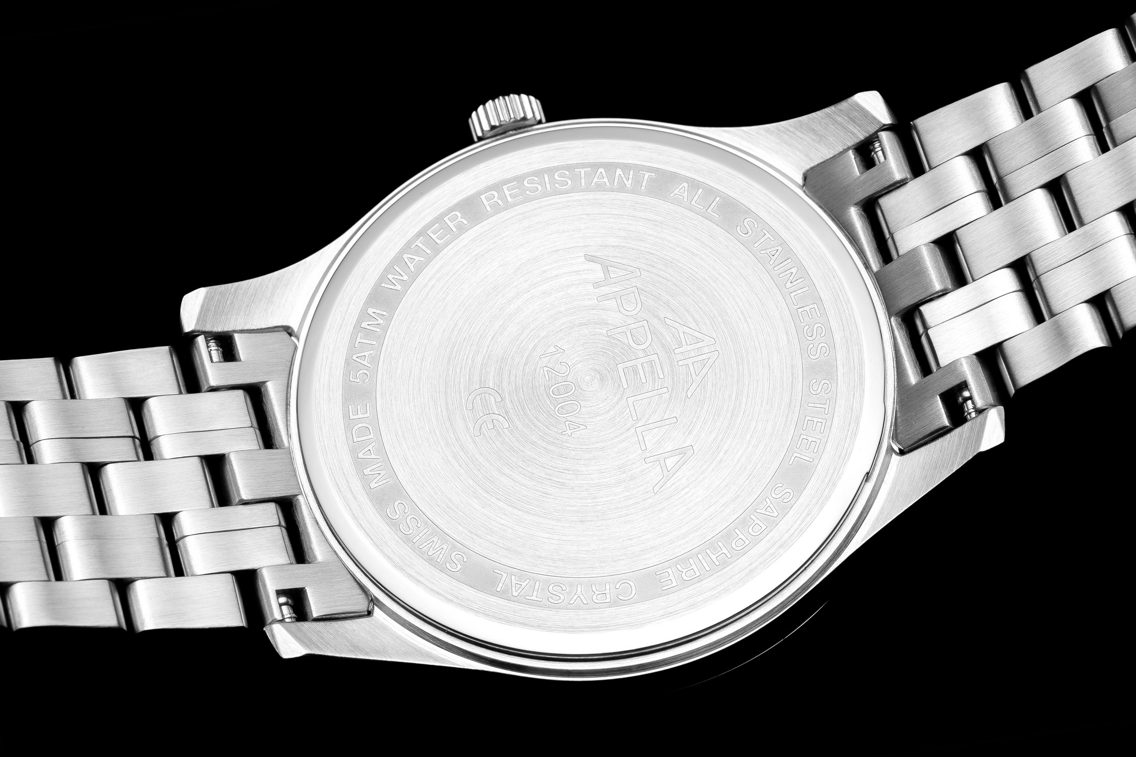 APPELLA  Мужские швейцарские часы, кварцевый механизм, сталь, 42 мм