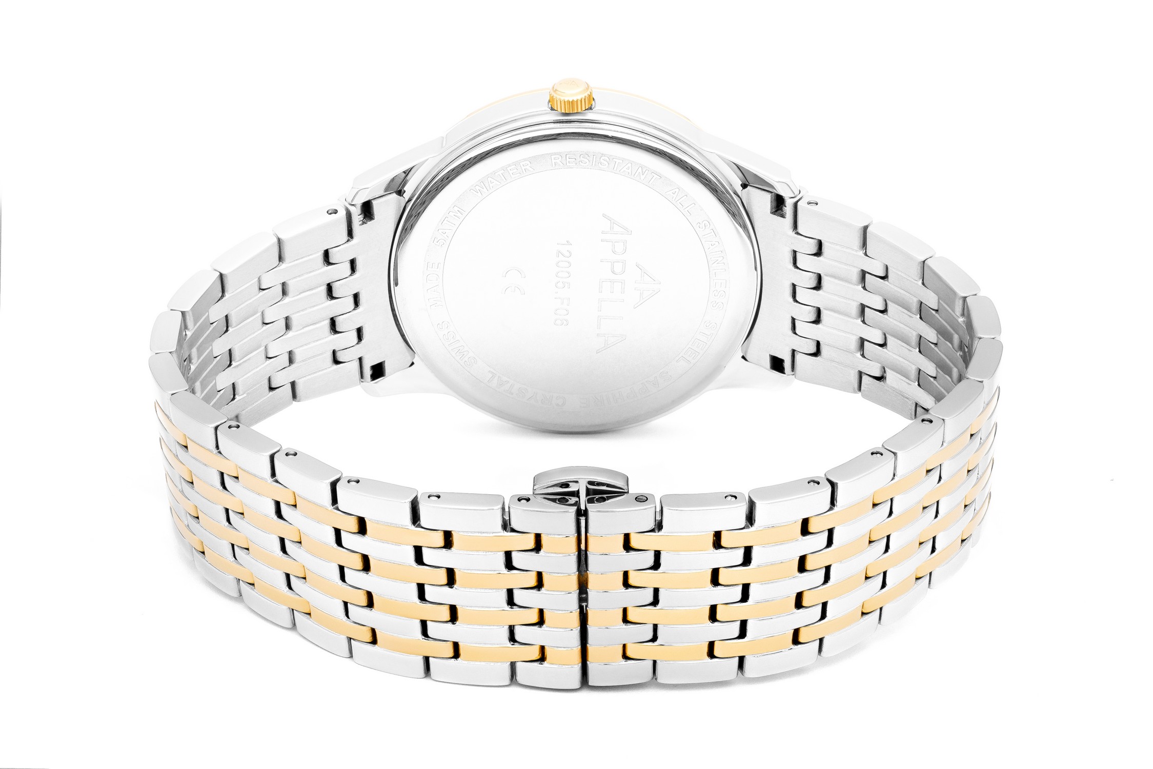 APPELLA  Мужские швейцарские часы, кварцевый механизм, сталь с покрытием, 41 мм