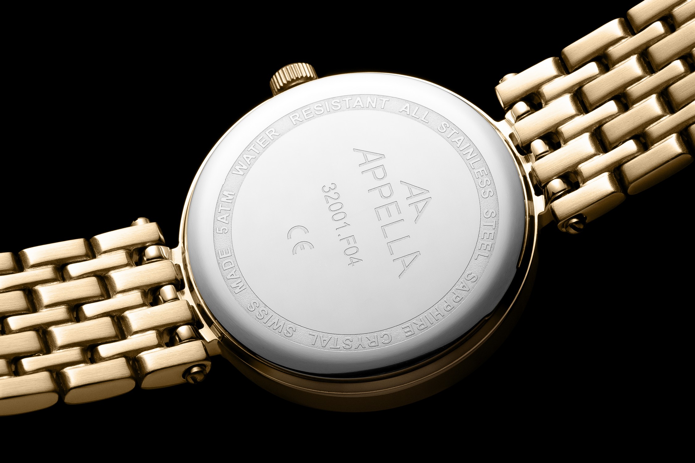 APPELLA  Женские швейцарские часы, кварцевый механизм, сталь с покрытием, 29 мм