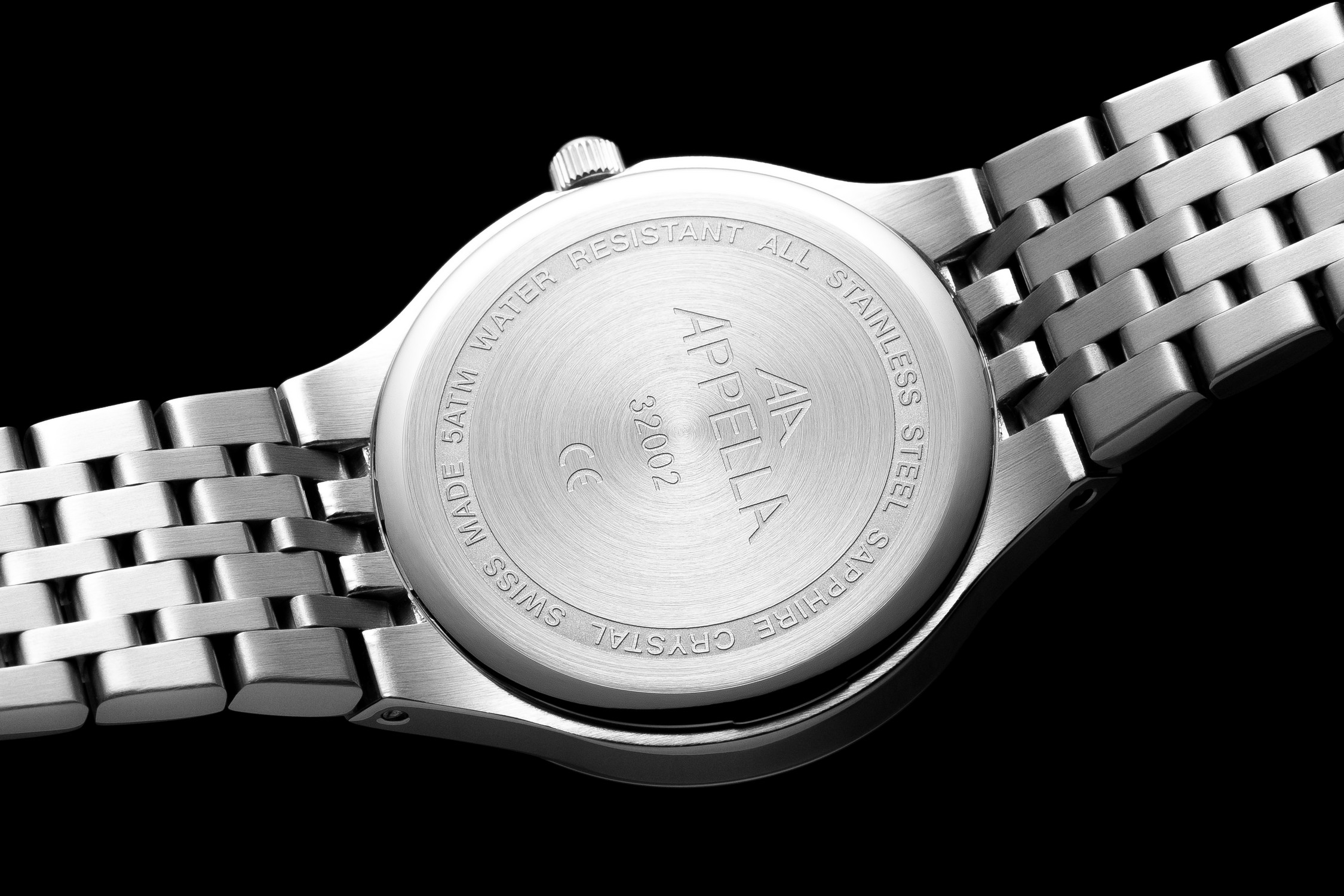 APPELLA  Женские швейцарские часы, кварцевый механизм, сталь, 30 мм