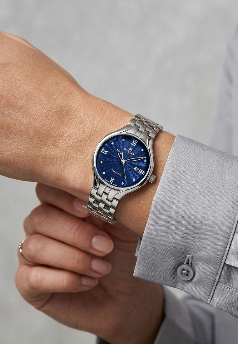 APPELLA  Женские швейцарские часы, кварцевый механизм, сталь, 30 мм