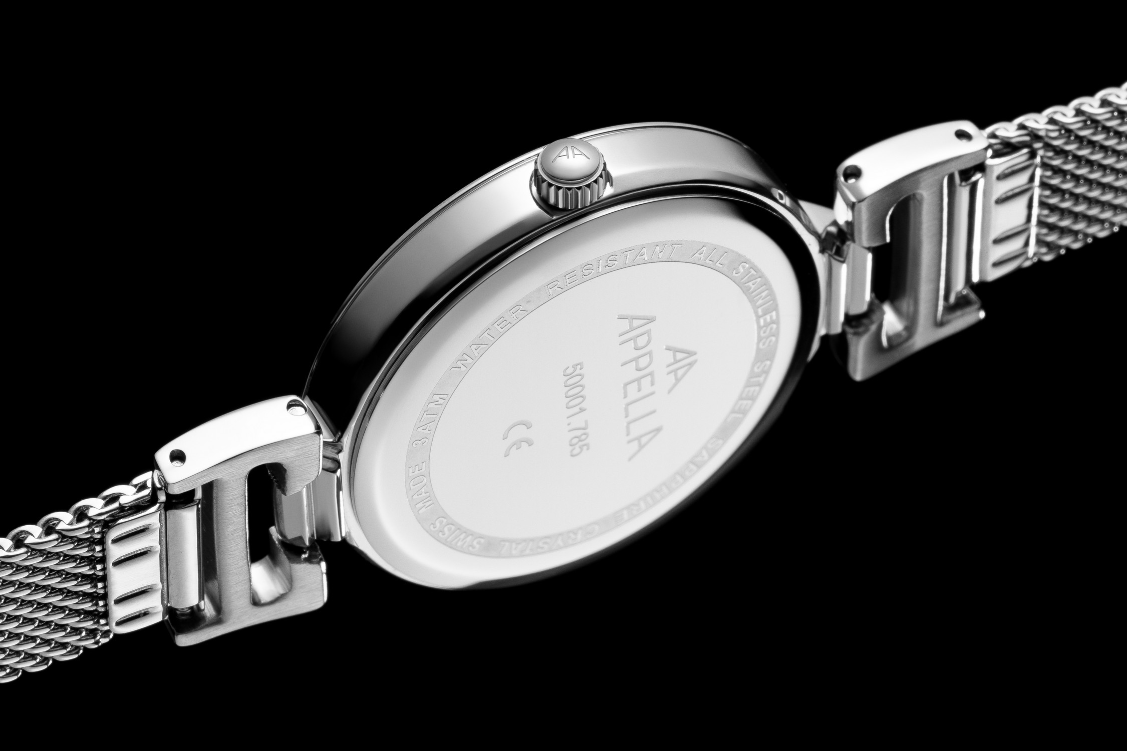 APPELLA  Женские швейцарские часы, кварцевый механизм, сталь, 32 мм