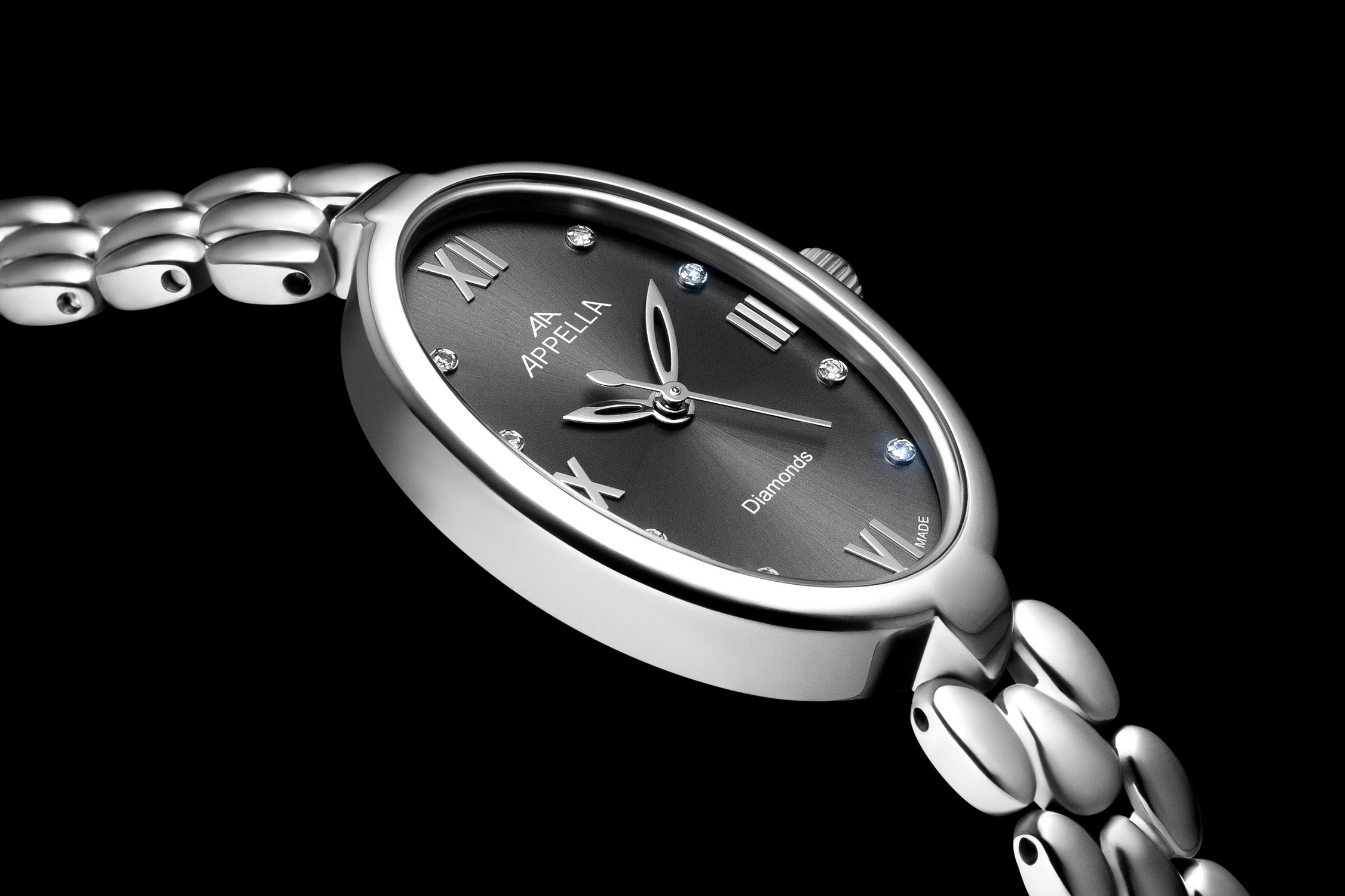 APPELLA   швейцарские часы, кварцевый механизм, сталь, 21 х 31 мм