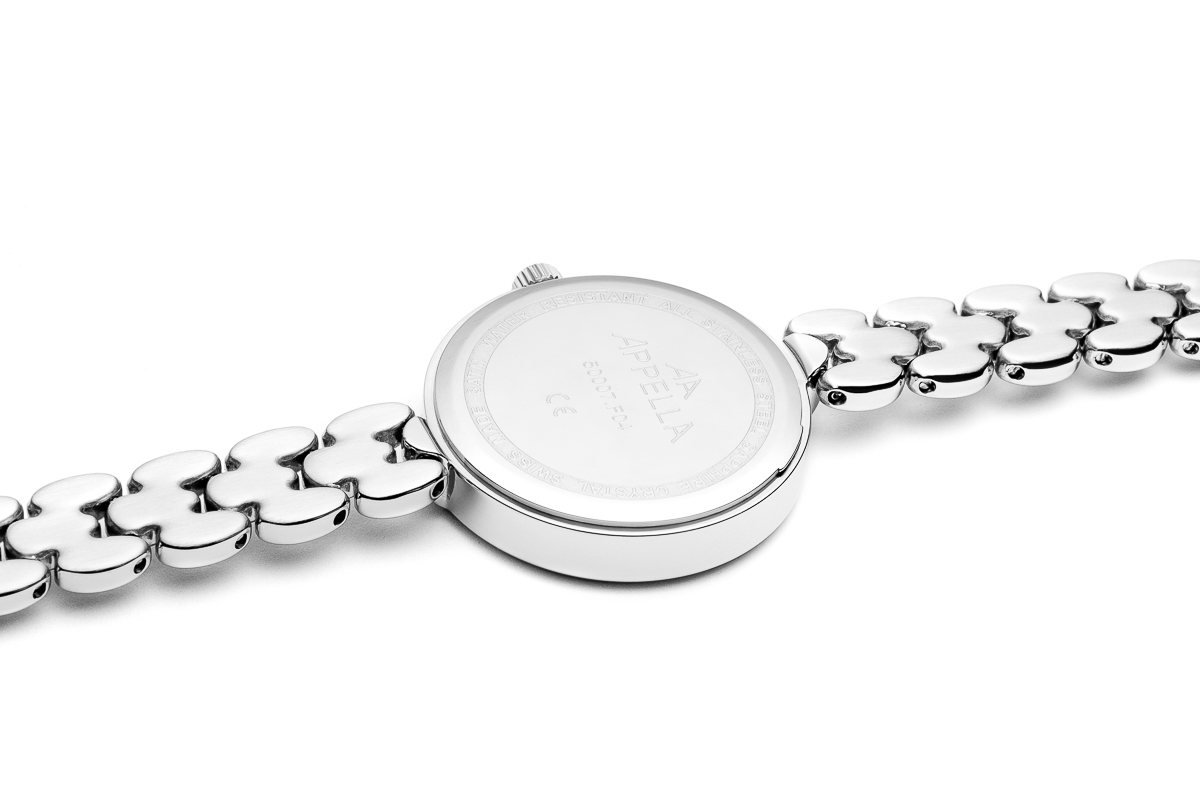 APPELLA  Женские швейцарские часы, кварцевый механизм, сталь, 28 мм