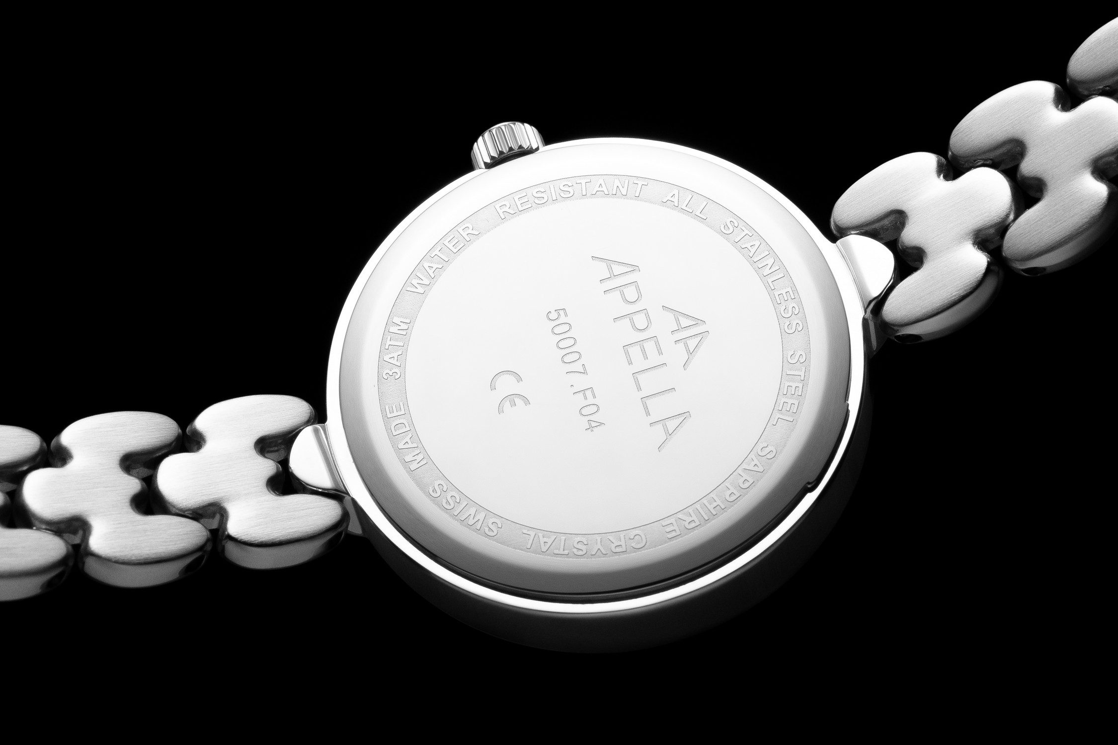 APPELLA  Женские швейцарские часы, кварцевый механизм, сталь, 28 мм