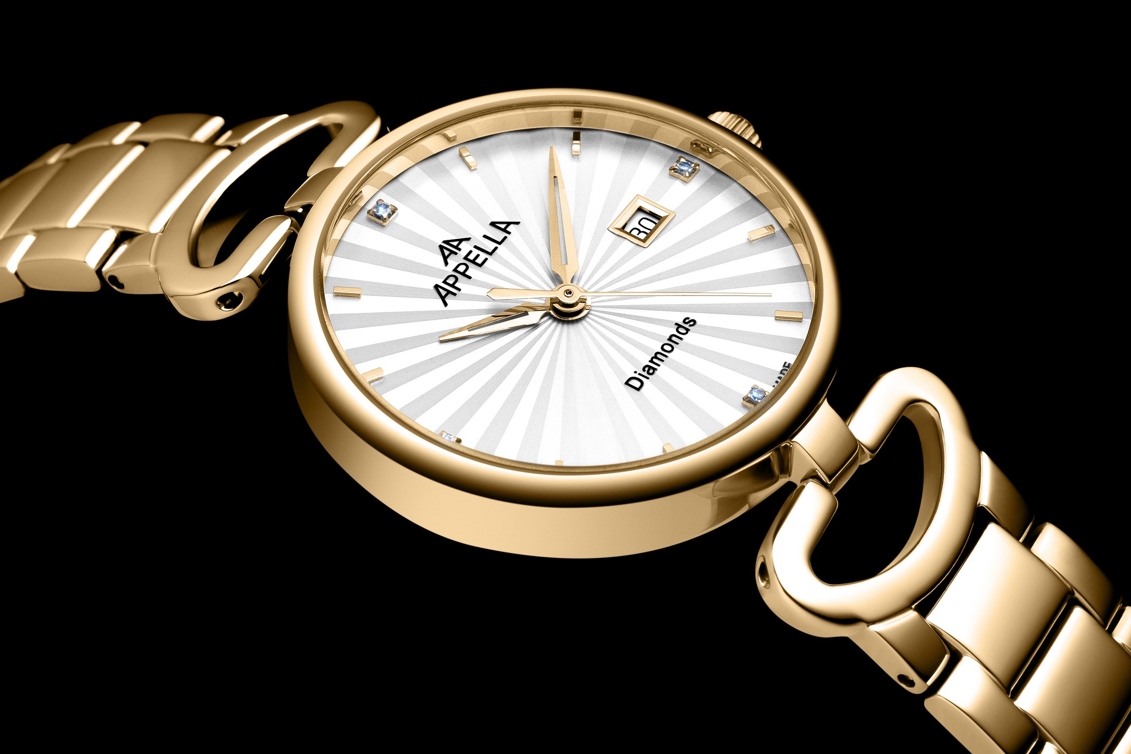 APPELLA  Женские швейцарские часы, кварцевый механизм, сталь с покрытием, 31 мм