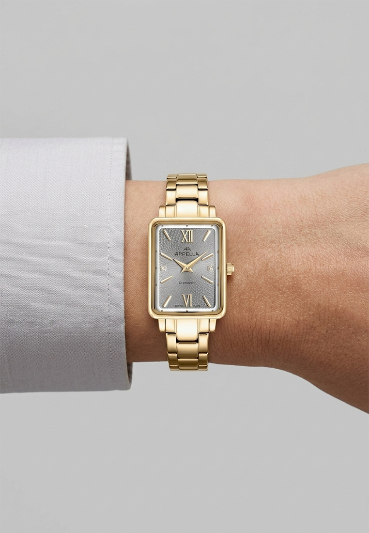APPELLA  Женские швейцарские часы, кварцевый механизм, сталь с покрытием, 22 х 29 мм