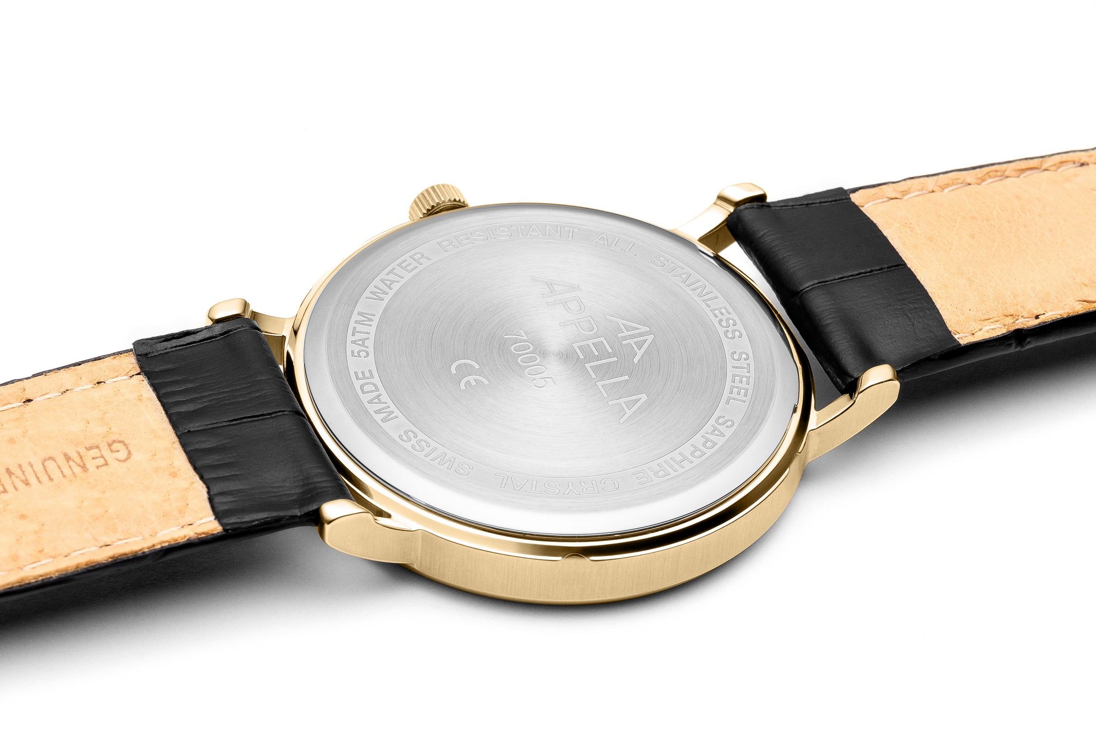 APPELLA  Мужские швейцарские часы, кварцевый механизм, сталь с покрытием, 42 мм