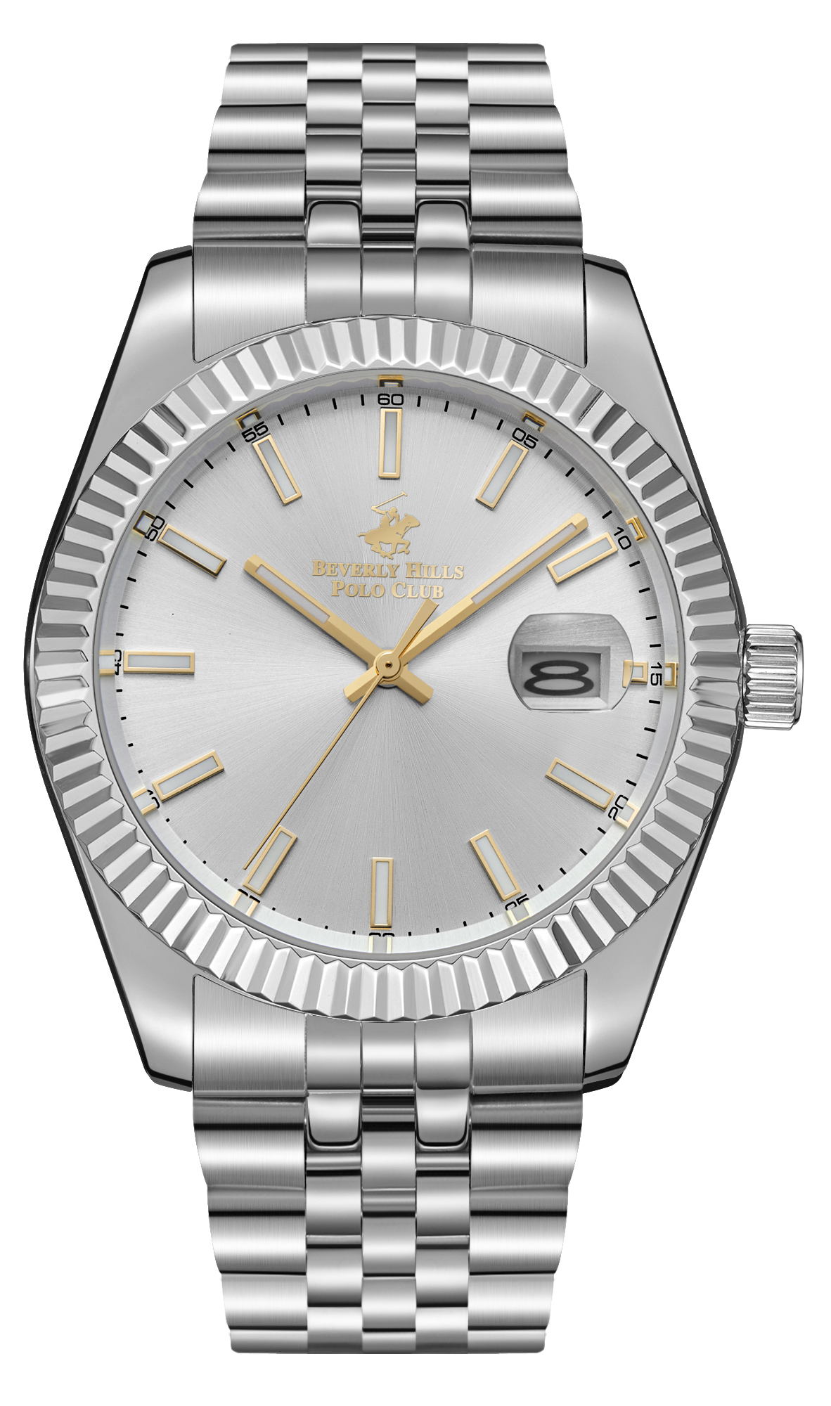 BEVERLY HILLS POLO CLUB   часы, кварцевый механизм, сталь с покрытием, 41 мм