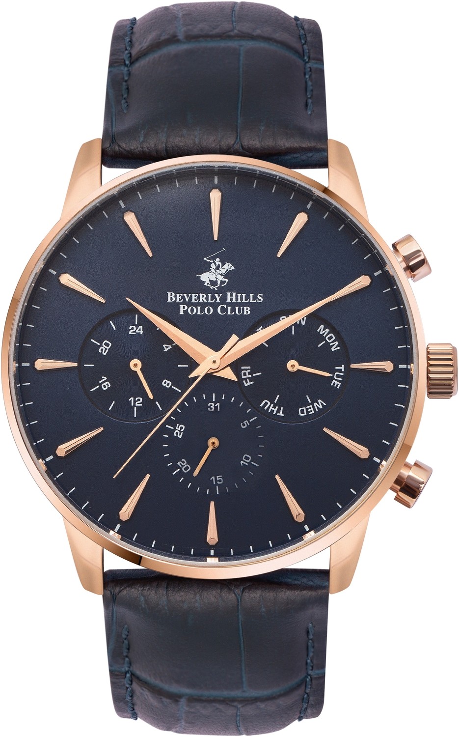 BEVERLY HILLS POLO CLUB  Мужские часы, кварцевый механизм, сталь с покрытием, 45 мм