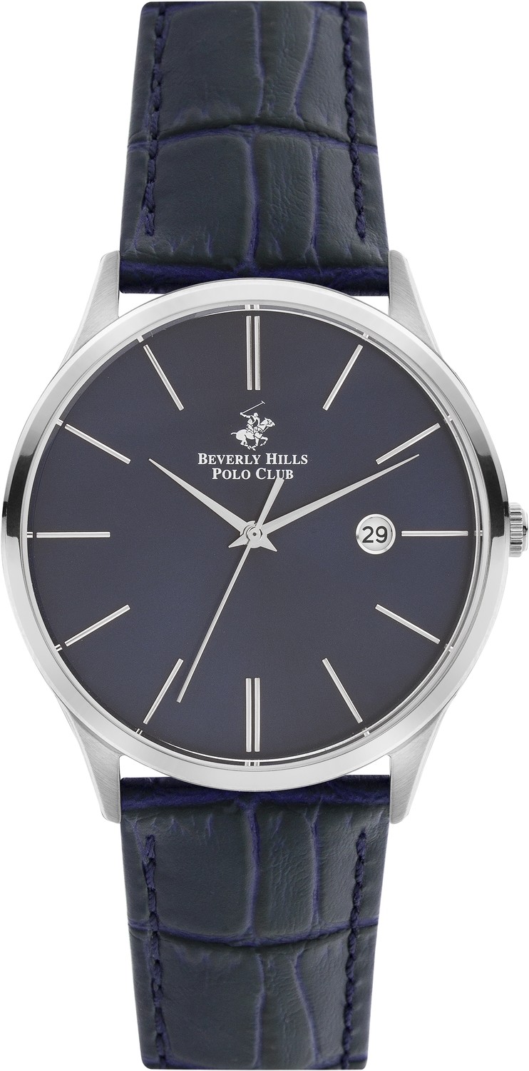 BEVERLY HILLS POLO CLUB  Мужские часы, кварцевый механизм, сталь, 42 мм