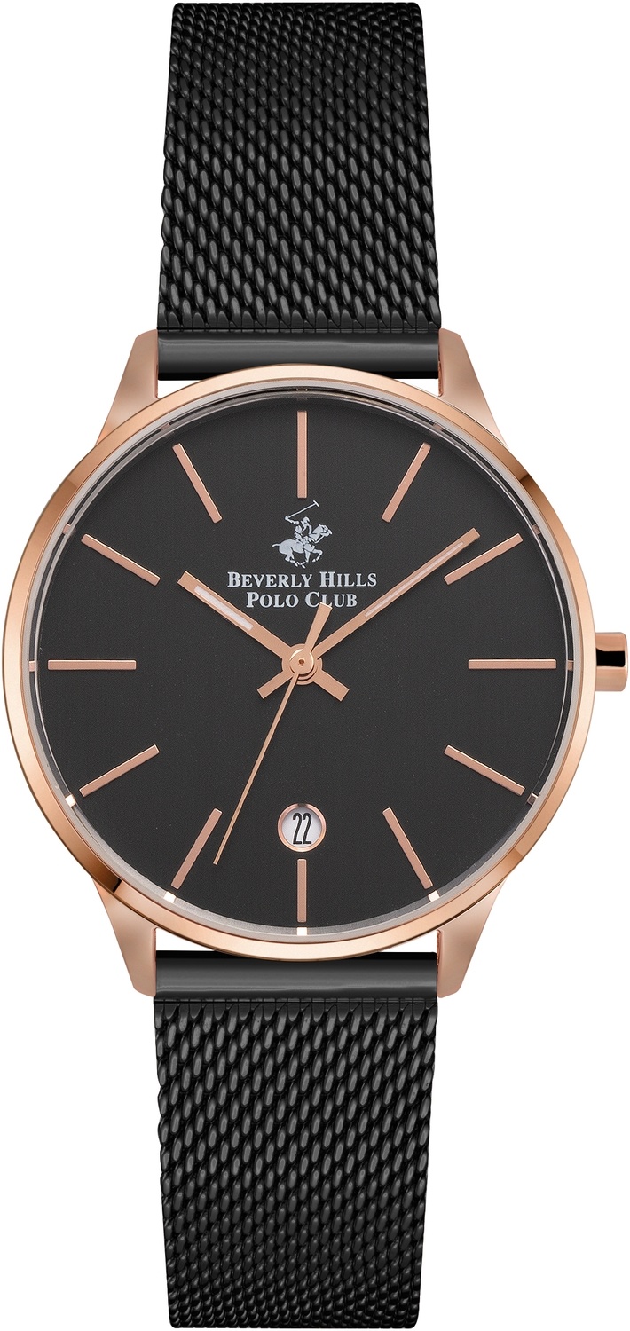 Часы BEVERLY HILLS POLO CLUB  BP3061C.450 Женские часы, кварцевый механизм, суперметалл с покрытием, 34 мм