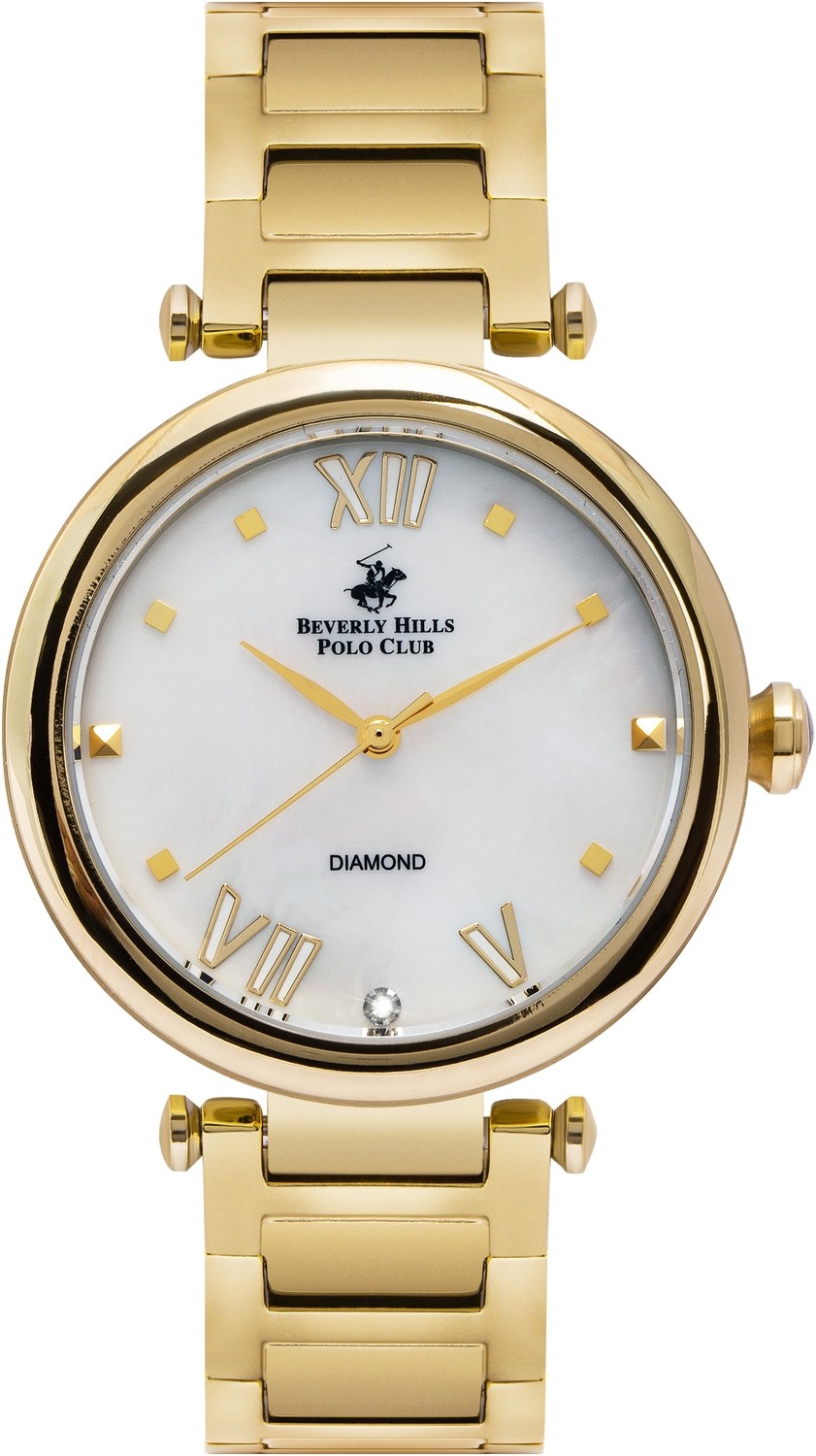 BEVERLY HILLS POLO CLUB  Женские часы, кварцевый механизм, сталь с покрытием, 34 мм
