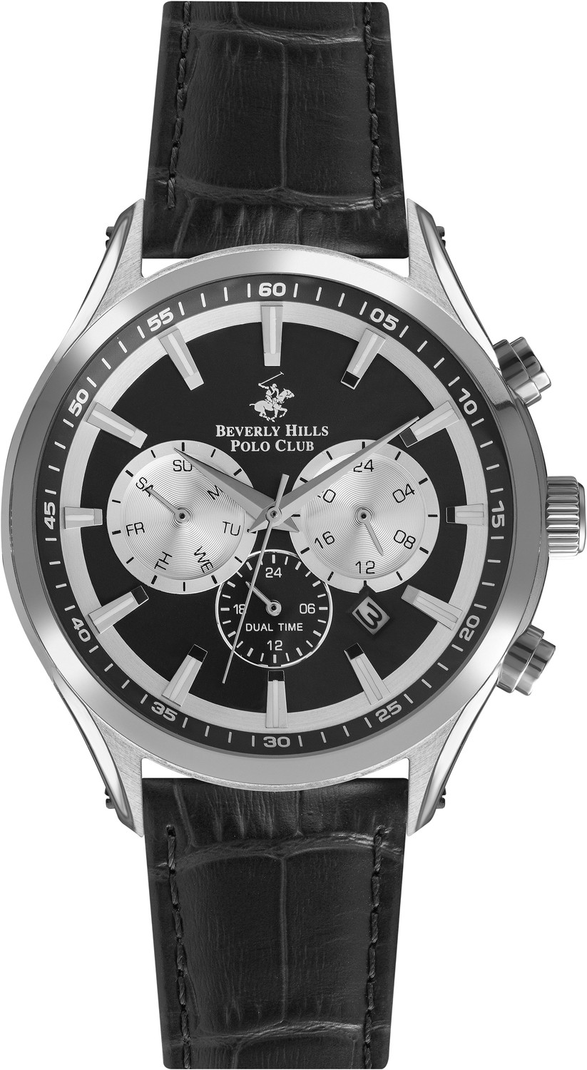 Часы BEVERLY HILLS POLO CLUB  BP3112X.351 Мужские часы, кварцевый механизм, сталь, 46 мм