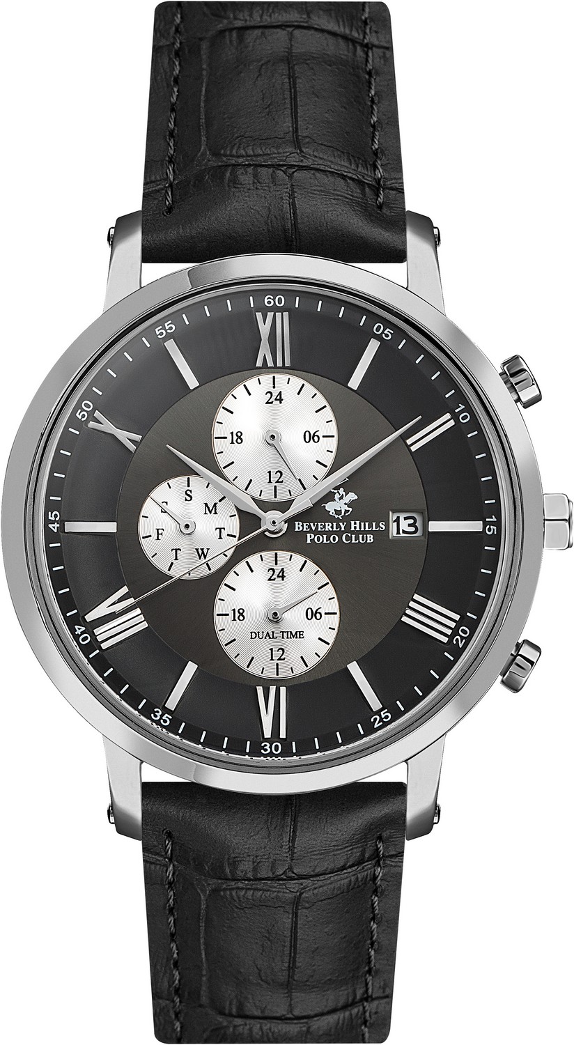 Часы BEVERLY HILLS POLO CLUB  BP3116X.361 Мужские часы, кварцевый механизм, сталь, 45 мм