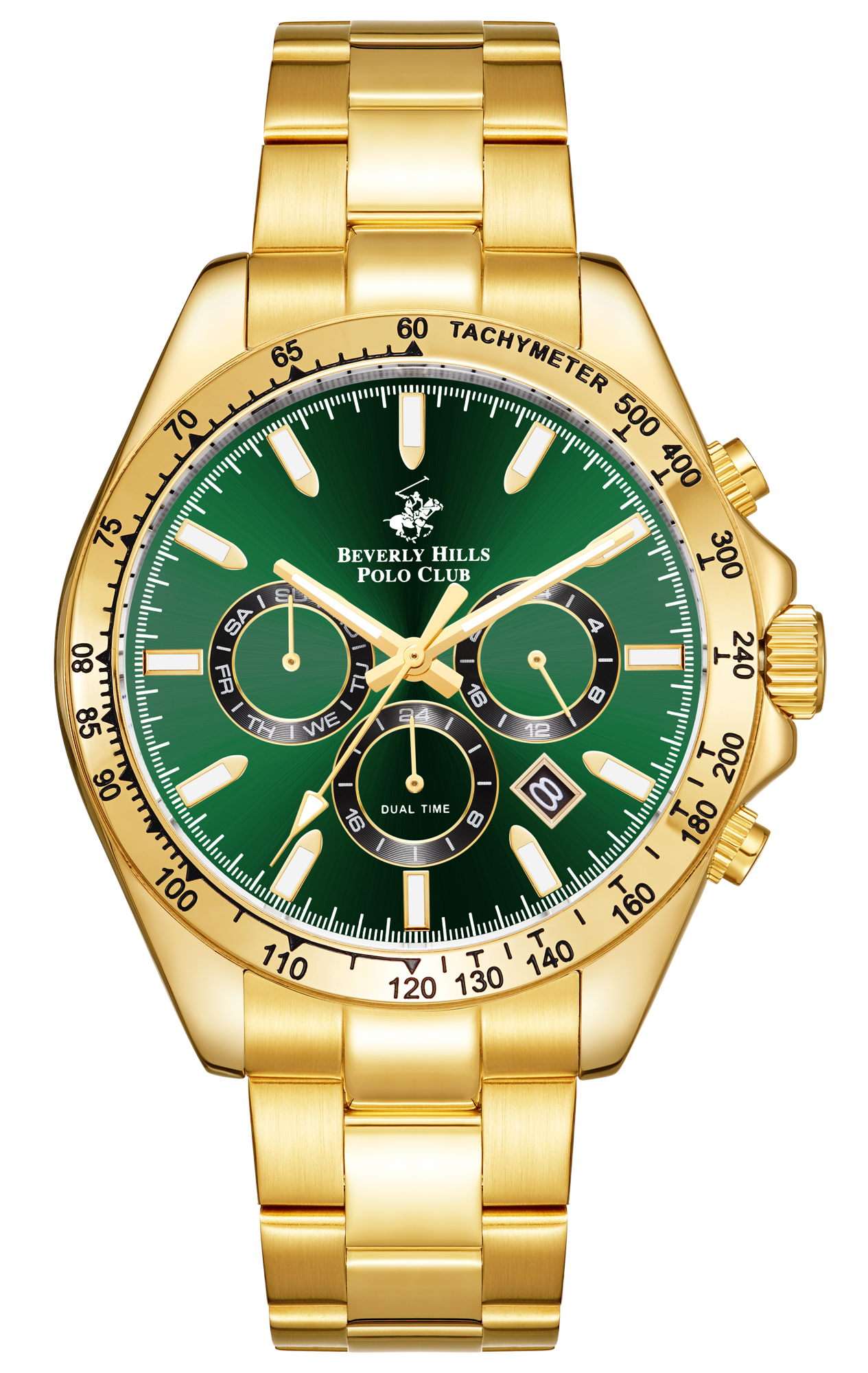 BEVERLY HILLS POLO CLUB  Мужские часы, кварцевый механизм, сталь с покрытием, 42 мм