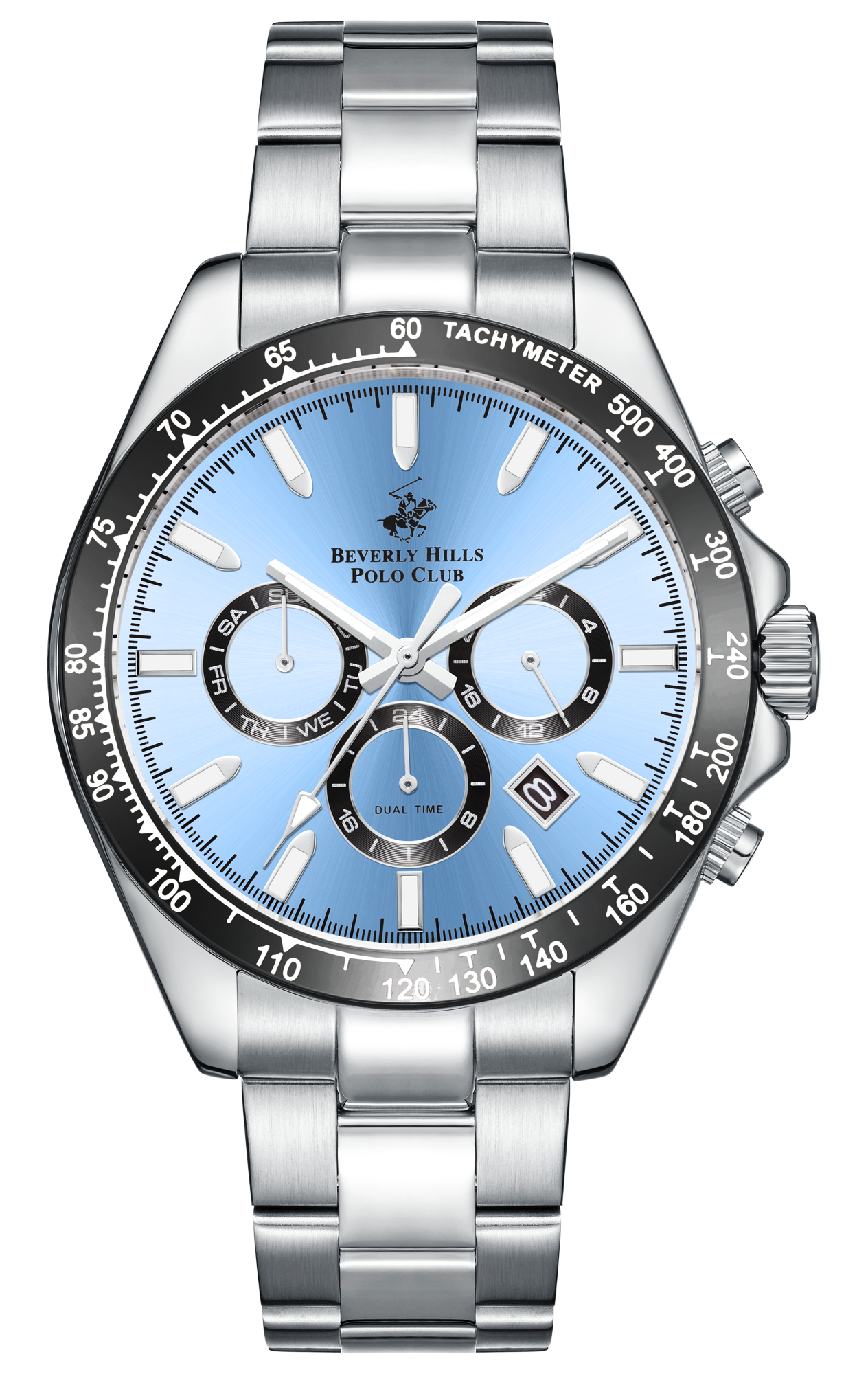 BEVERLY HILLS POLO CLUB  Мужские часы, кварцевый механизм, сталь с покрытием, 42 мм