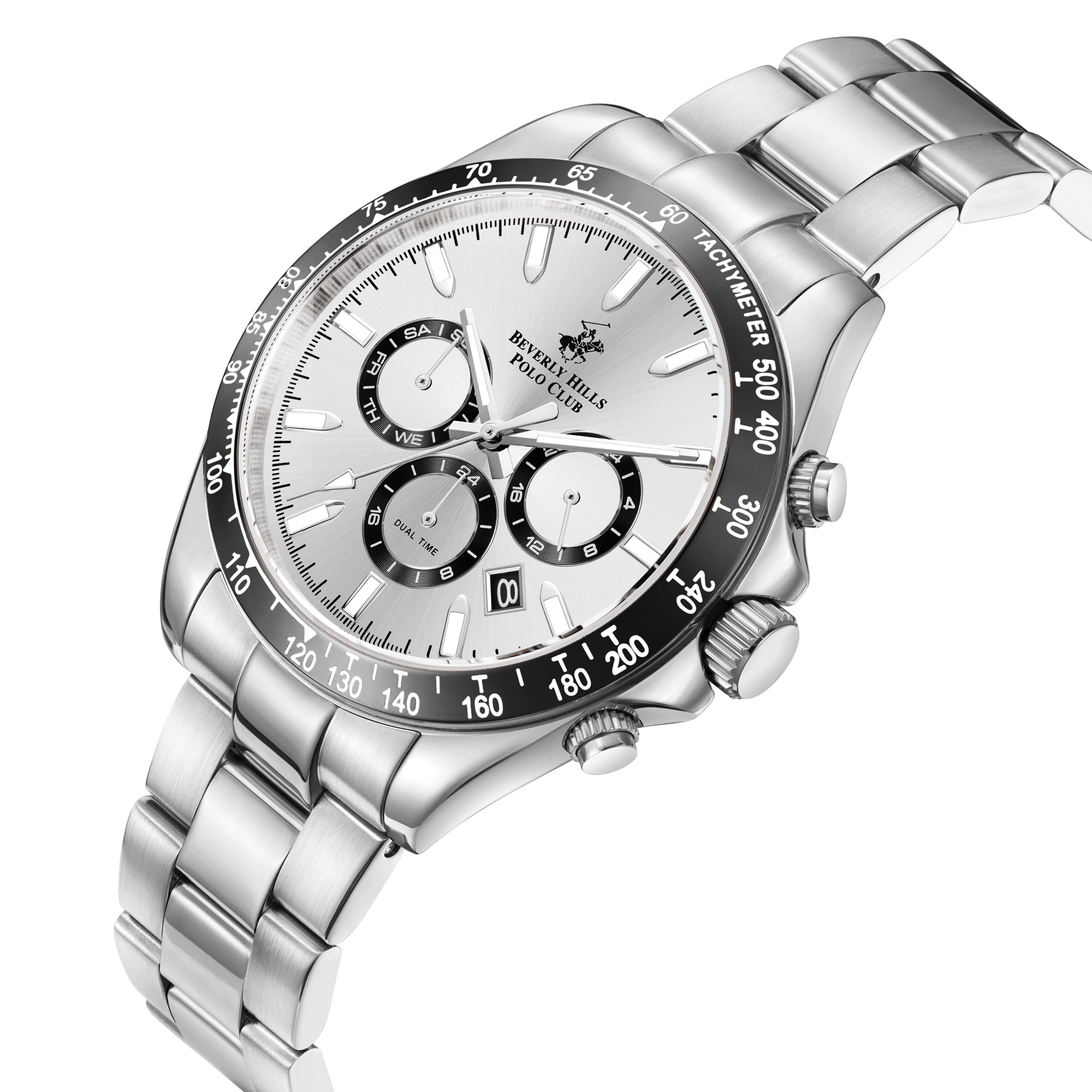 BEVERLY HILLS POLO CLUB  Мужские часы, кварцевый механизм, сталь с покрытием, 42 мм