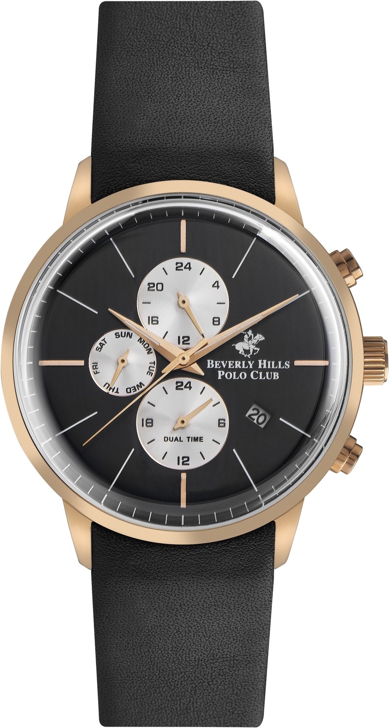 Часы BEVERLY HILLS POLO CLUB  BP3139X.451 Мужские часы, кварцевый механизм, сталь с покрытием, 44 мм