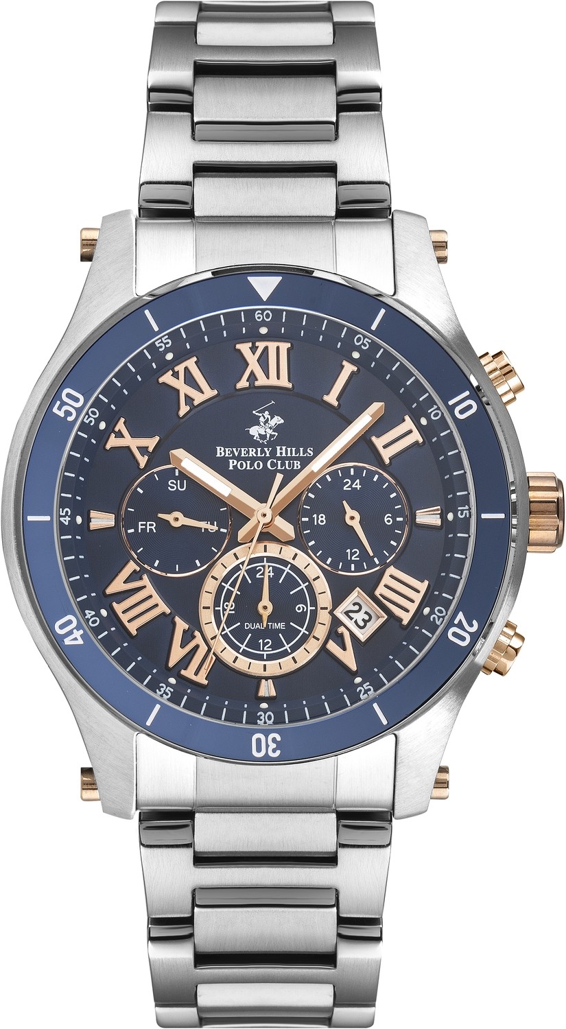 Часы BEVERLY HILLS POLO CLUB  BP3151X.390 Мужские часы, кварцевый механизм, сталь, 45 мм