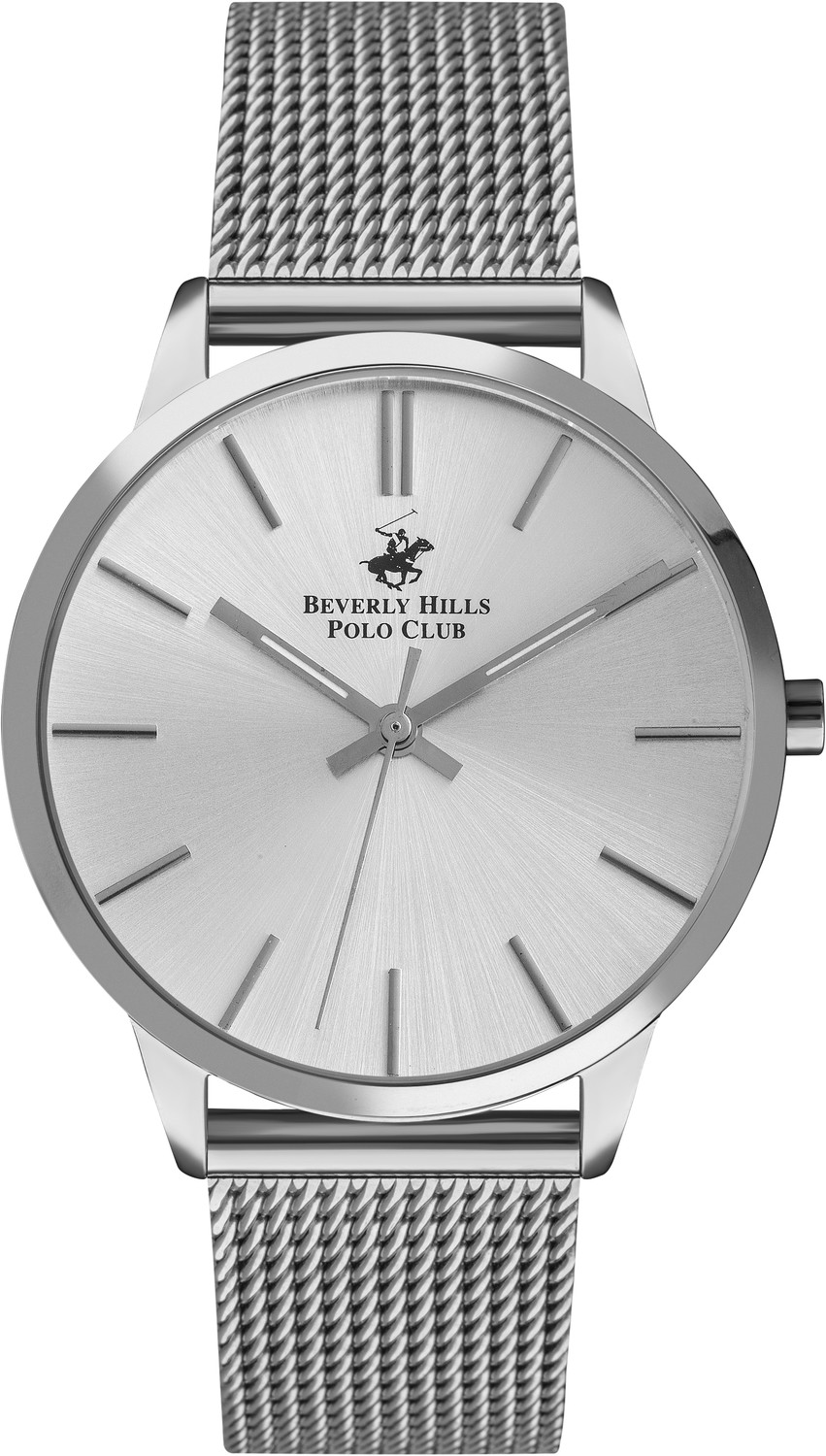 BEVERLY HILLS POLO CLUB  Мужские часы, кварцевый механизм, сталь, 43 мм