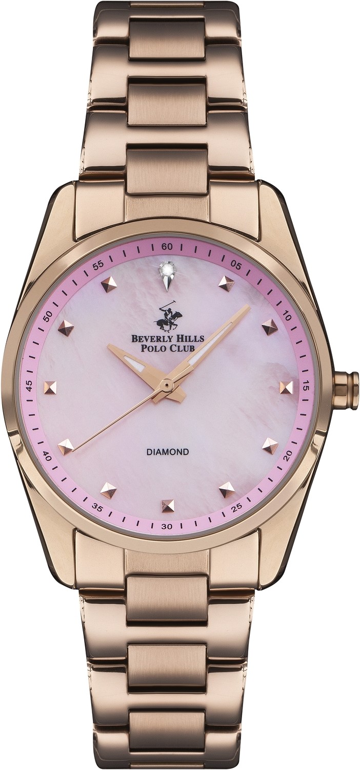 BEVERLY HILLS POLO CLUB  Женские часы, кварцевый механизм, суперметалл с покрытием, 34 мм