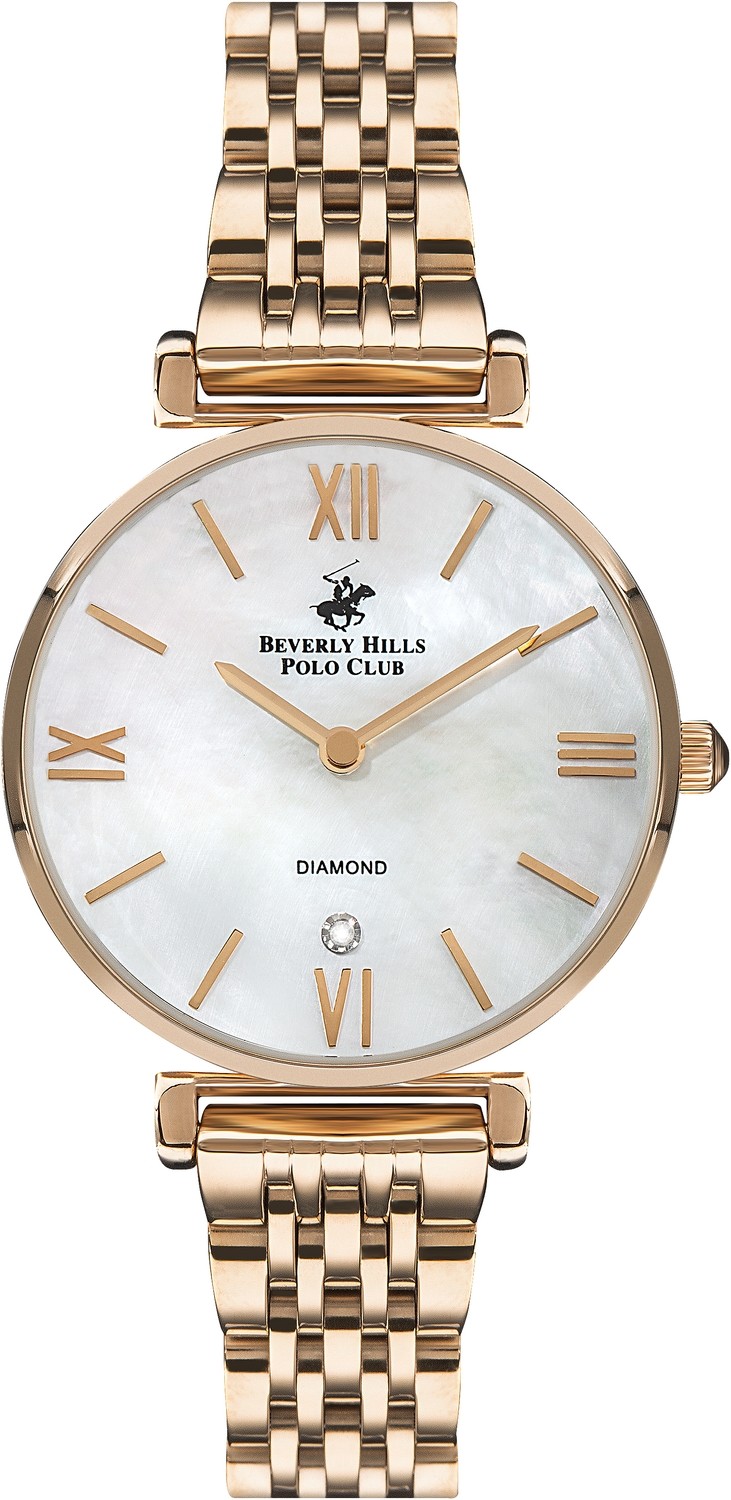 BEVERLY HILLS POLO CLUB  Женские часы, кварцевый механизм, сталь с покрытием, 32 мм