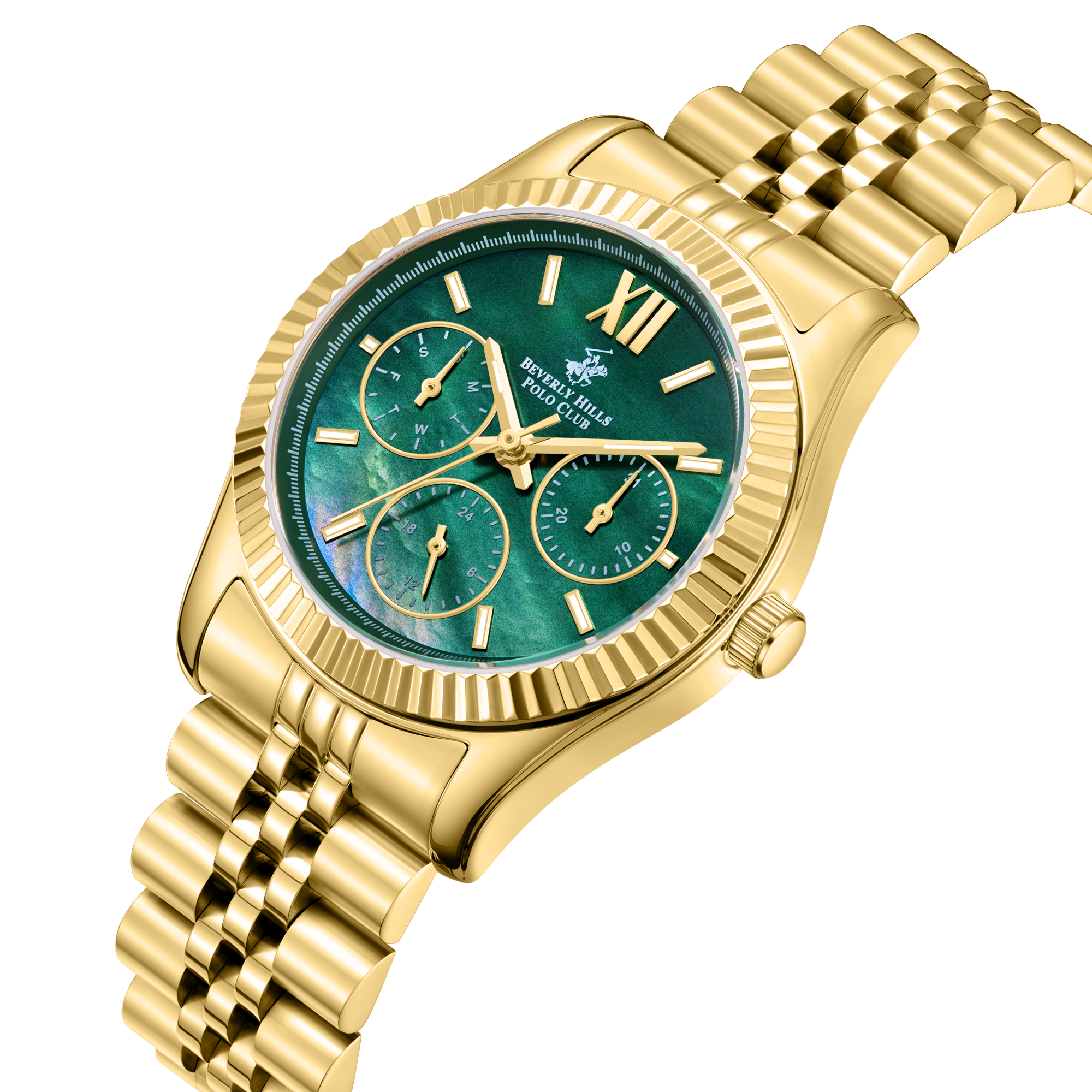 BEVERLY HILLS POLO CLUB  Женские часы, кварцевый механизм, суперметалл с покрытием, 34 мм