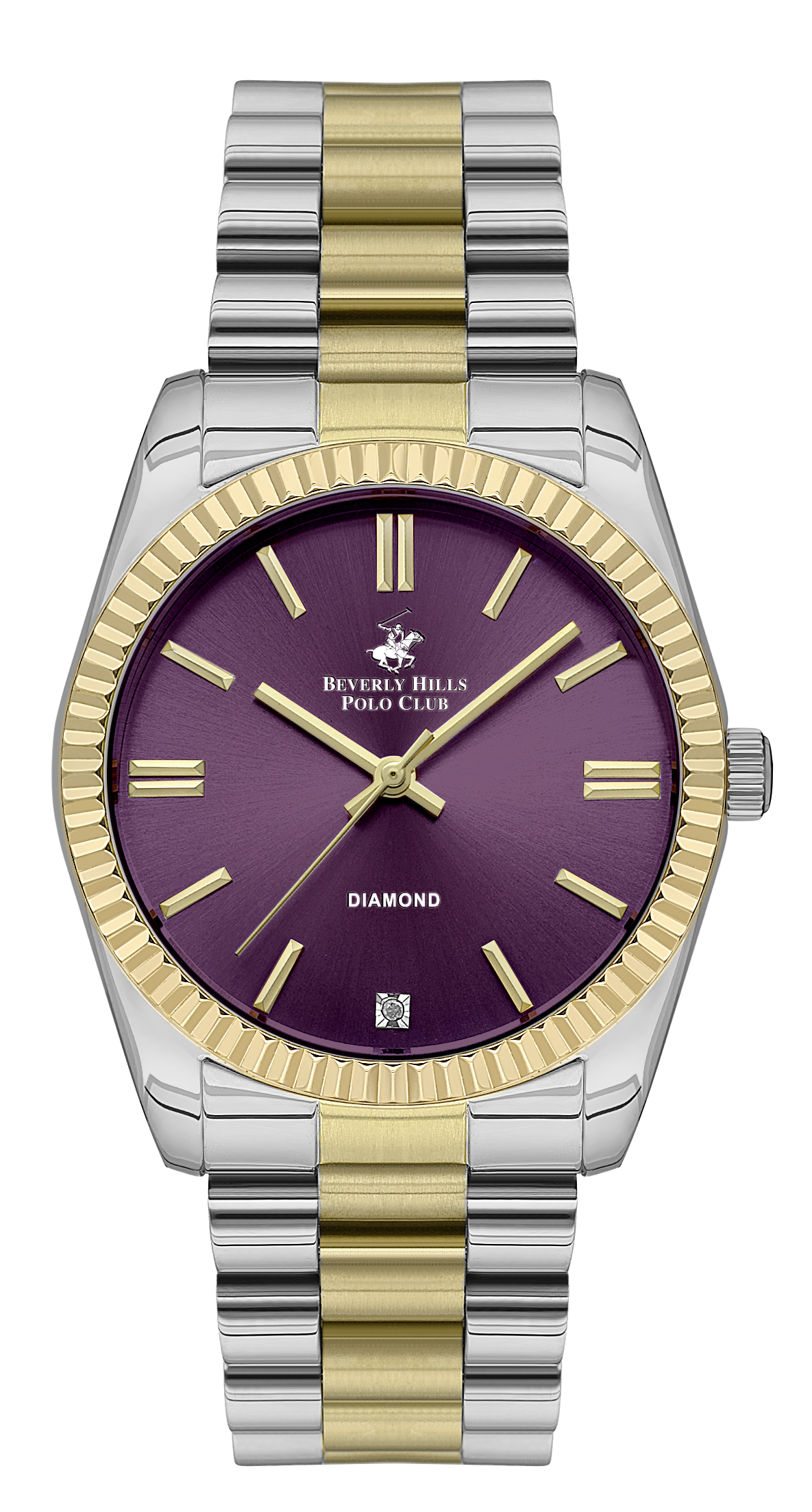 BEVERLY HILLS POLO CLUB   часы, кварцевый механизм, суперметалл с покрытием, 36 мм