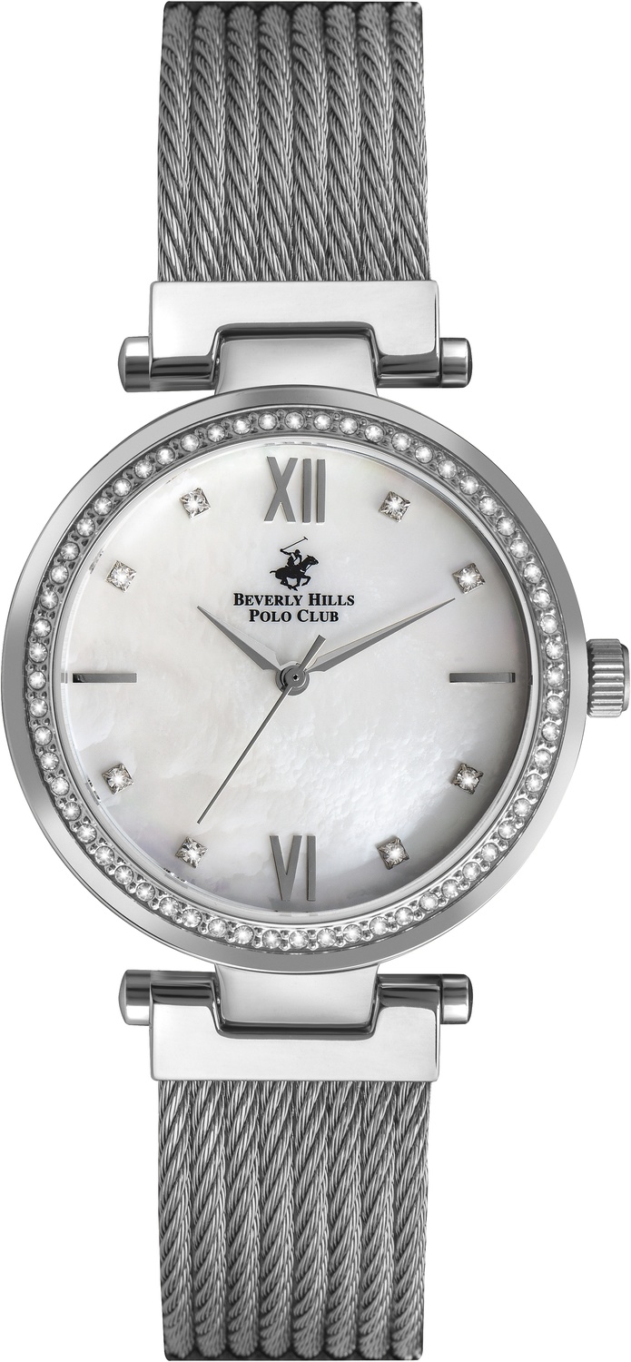 BEVERLY HILLS POLO CLUB  Женские часы, кварцевый механизм, суперметалл, 37 мм