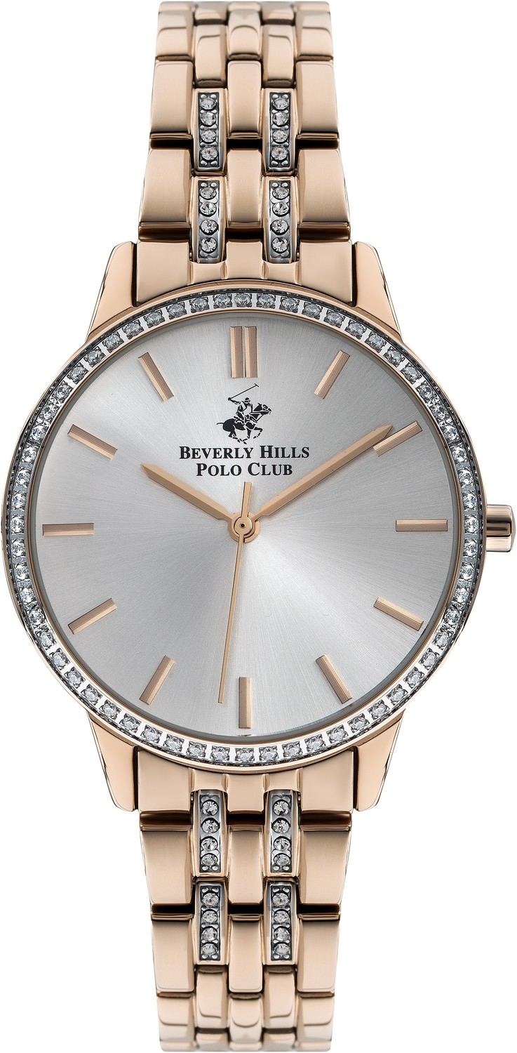 BEVERLY HILLS POLO CLUB  Женские часы, кварцевый механизм, суперметалл с покрытием, 35 мм