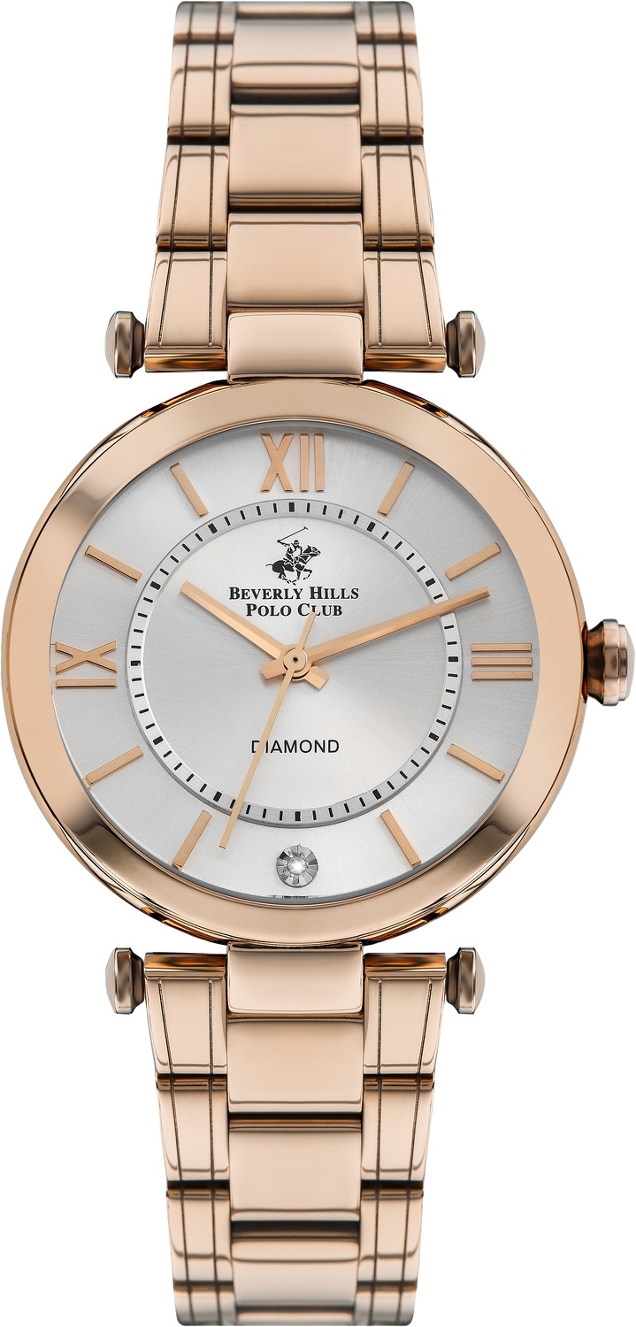 BEVERLY HILLS POLO CLUB  Женские часы, кварцевый механизм, сталь с покрытием, 35 мм