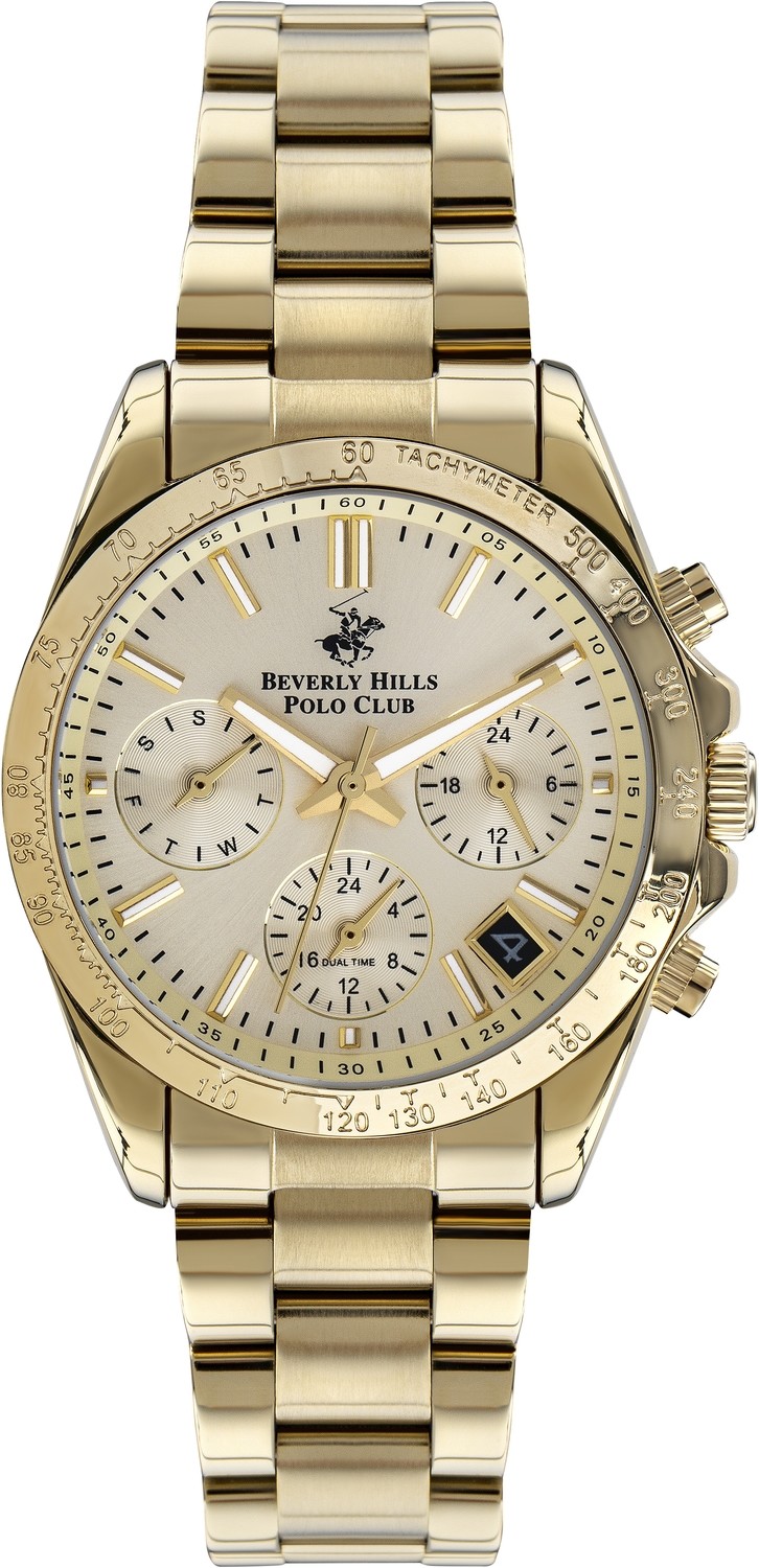 BEVERLY HILLS POLO CLUB  Женские часы, кварцевый механизм, суперметалл с покрытием, 36 мм