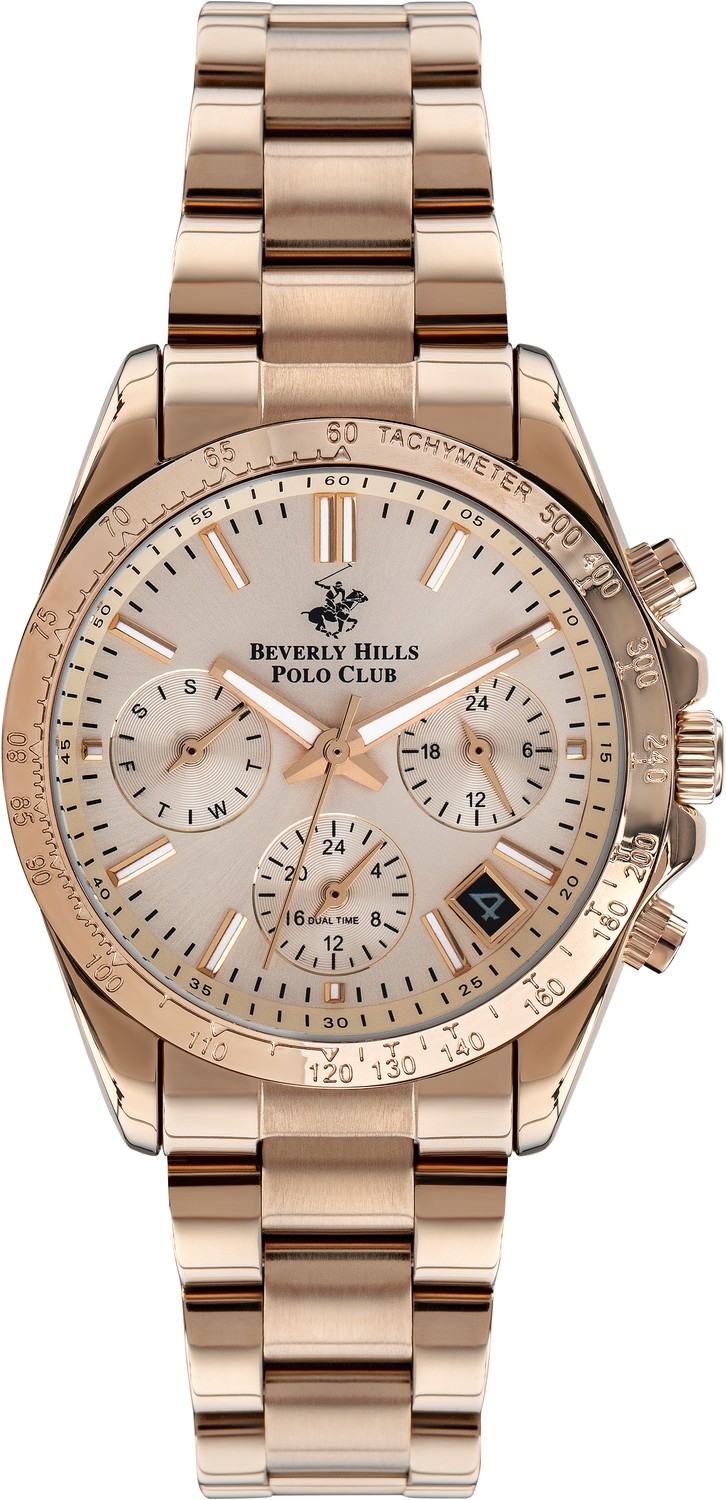BEVERLY HILLS POLO CLUB  Женские часы, кварцевый механизм, суперметалл с покрытием, 36 мм