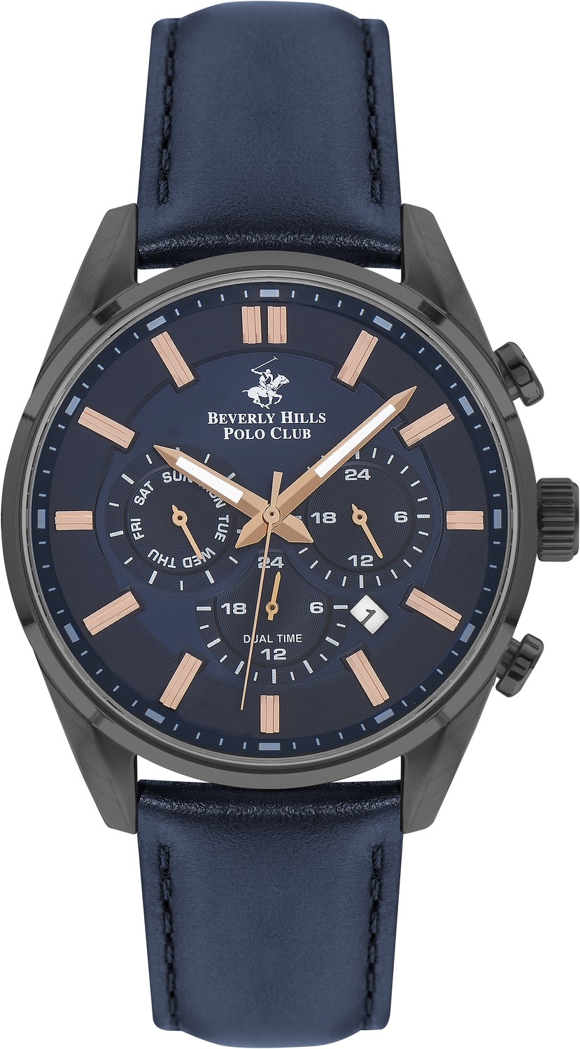 Часы BEVERLY HILLS POLO CLUB  BP3205X.099 Мужские часы, кварцевый механизм, сталь с покрытием, 44 мм