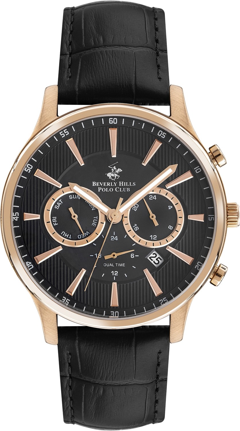 Часы BEVERLY HILLS POLO CLUB  BP3207X.451 Мужские часы, кварцевый механизм, сталь с покрытием, 44 мм