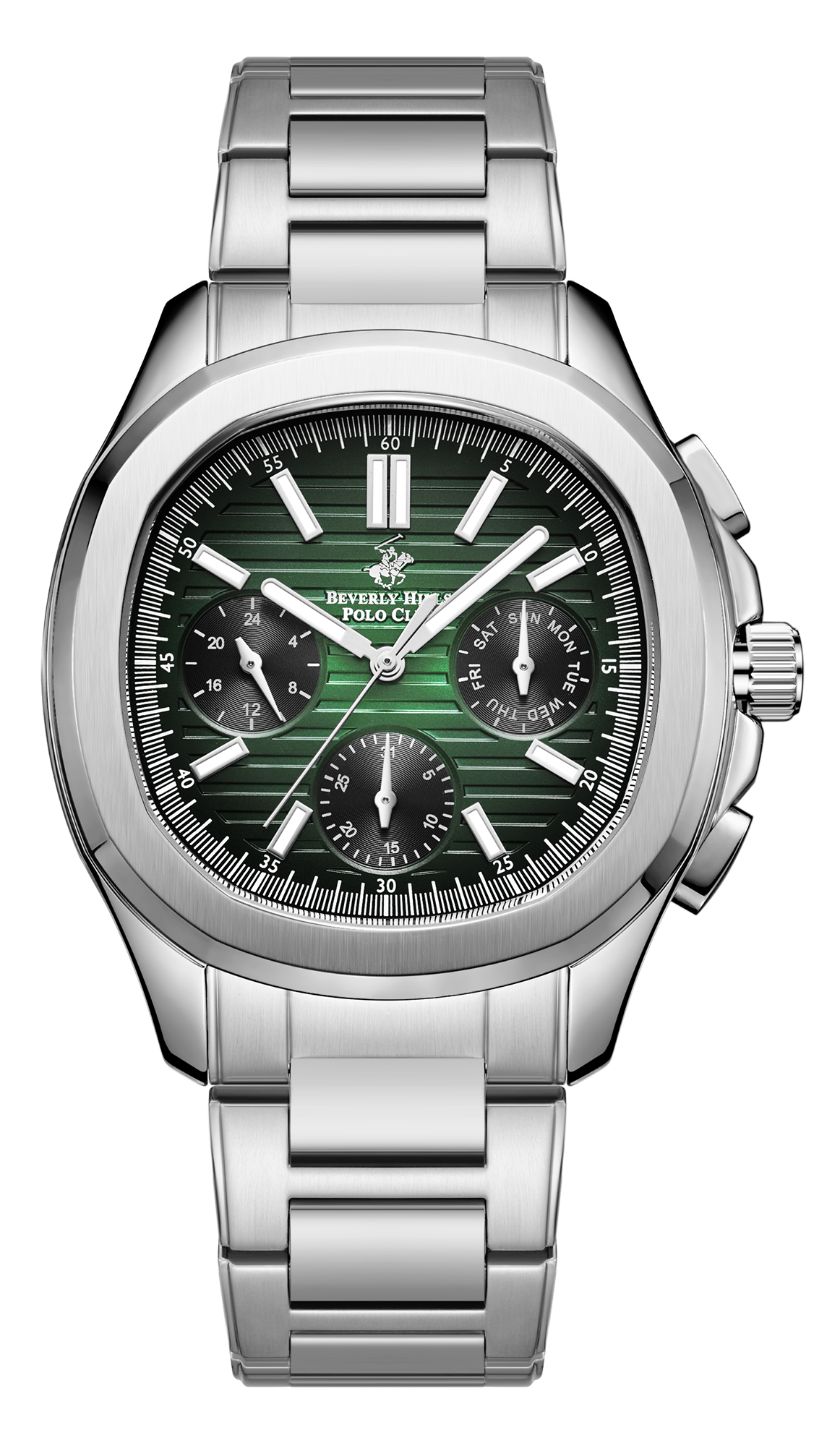 BEVERLY HILLS POLO CLUB  Мужские часы, кварцевый механизм, сталь, 42 мм