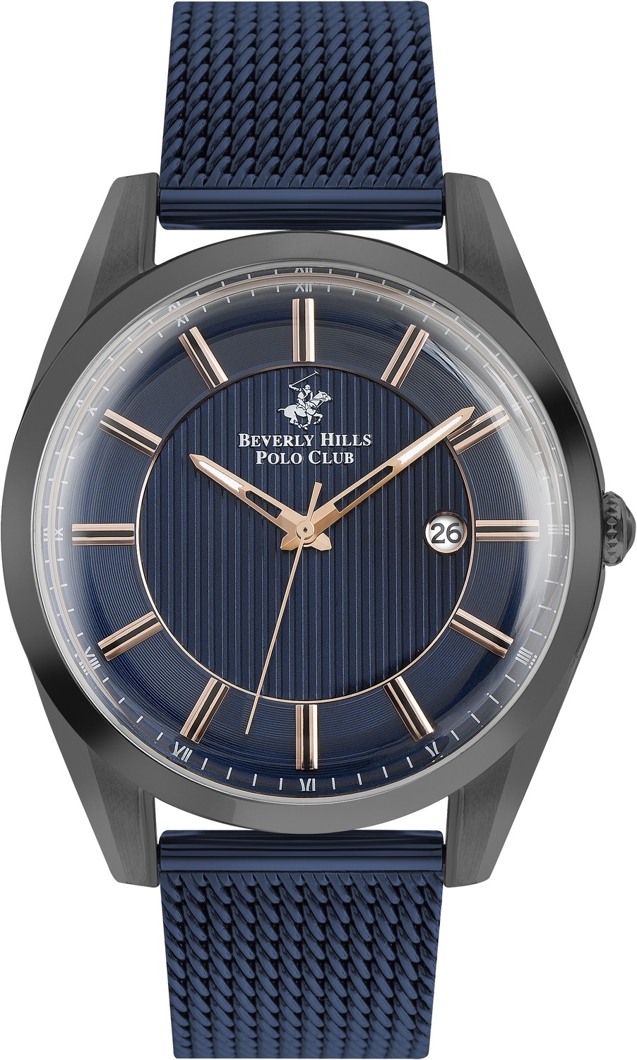 Часы BEVERLY HILLS POLO CLUB  BP3218X.090 Мужские часы, кварцевый механизм, сталь с покрытием, 44 мм