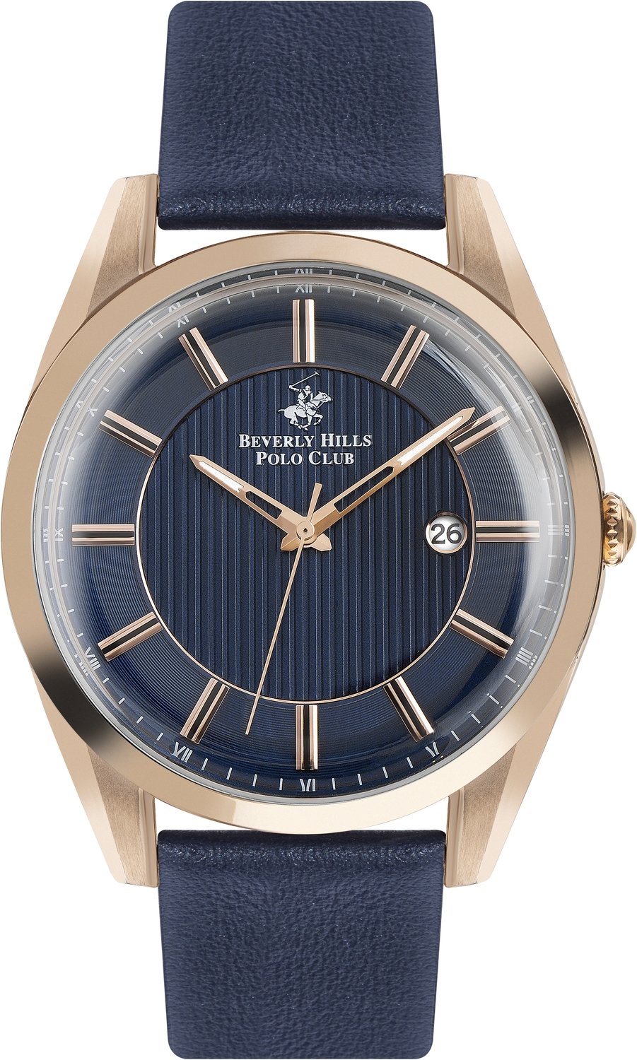 BEVERLY HILLS POLO CLUB  Мужские часы, кварцевый механизм, сталь с покрытием, 44 мм