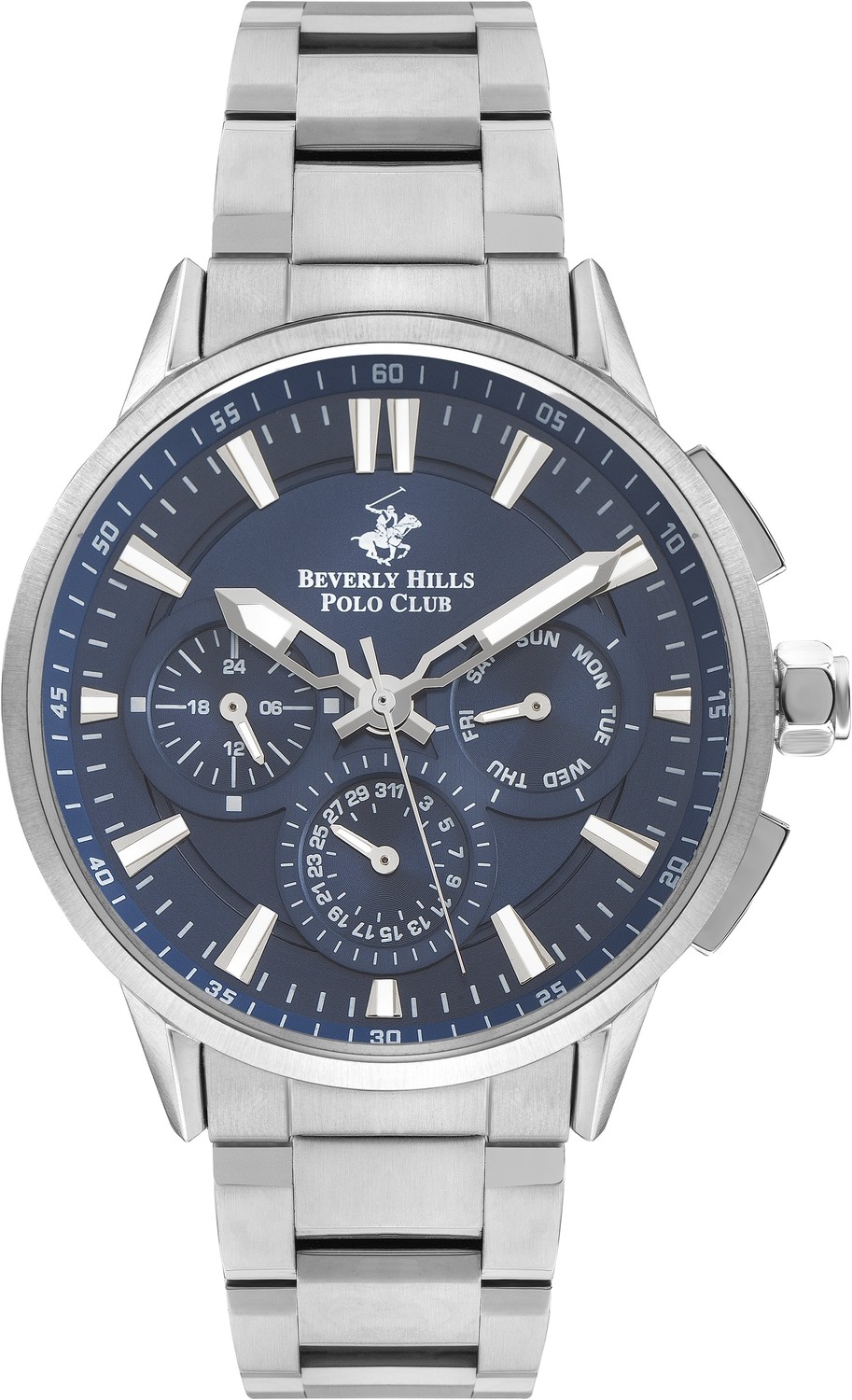 Часы BEVERLY HILLS POLO CLUB  BP3220X.390 Мужские часы, кварцевый механизм, сталь, 45 мм