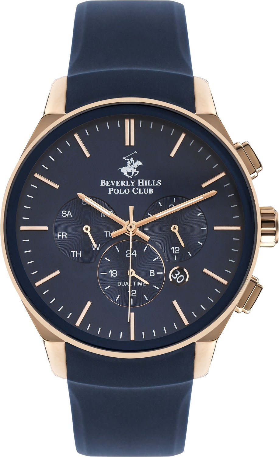 BEVERLY HILLS POLO CLUB  Мужские часы, кварцевый механизм, сталь с покрытием, 44 мм
