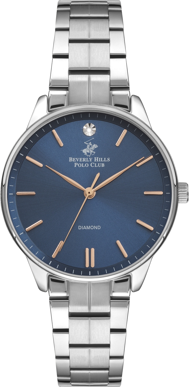 BEVERLY HILLS POLO CLUB  Женские часы, кварцевый механизм, сталь, 34 мм