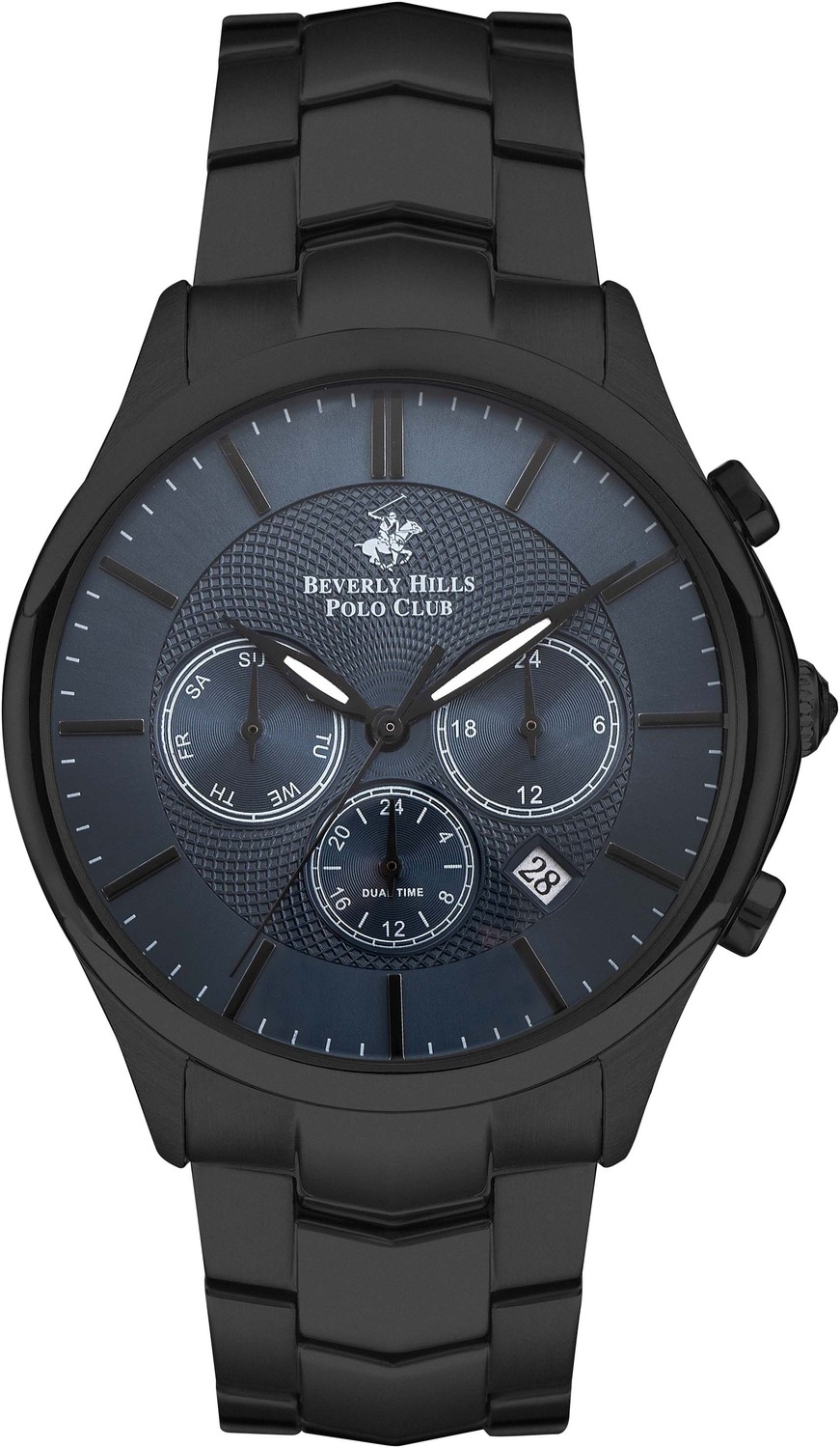 BEVERLY HILLS POLO CLUB  Мужские часы, кварцевый механизм, сталь с покрытием, 43 мм
