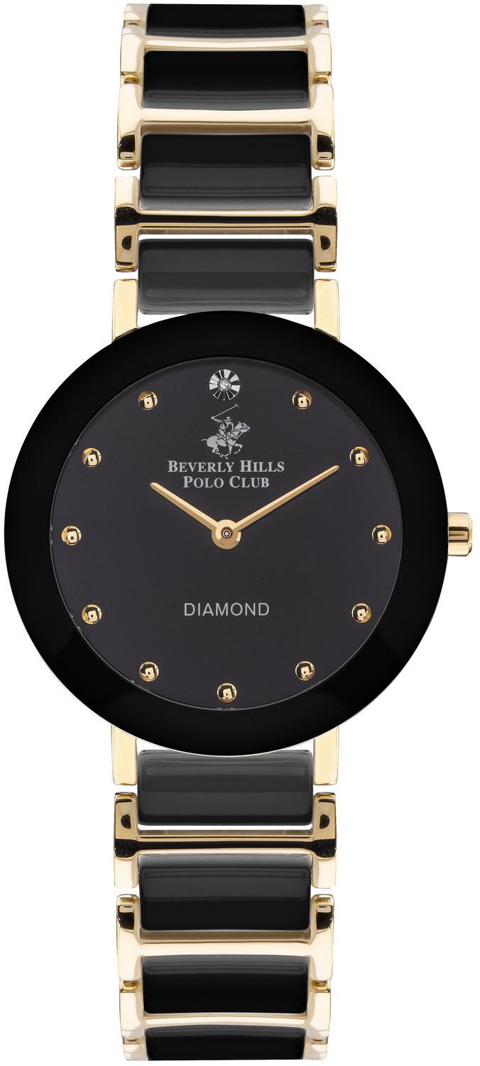 BEVERLY HILLS POLO CLUB  Женские часы, кварцевый механизм, сталь с покрытием, 35 мм