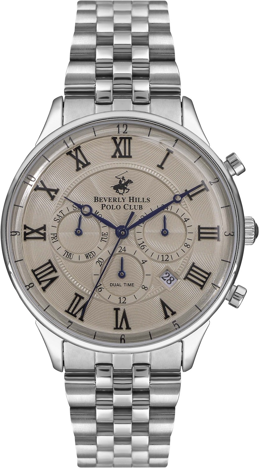 Часы BEVERLY HILLS POLO CLUB  BP3237X.340 Мужские часы, кварцевый механизм, сталь, 42 мм