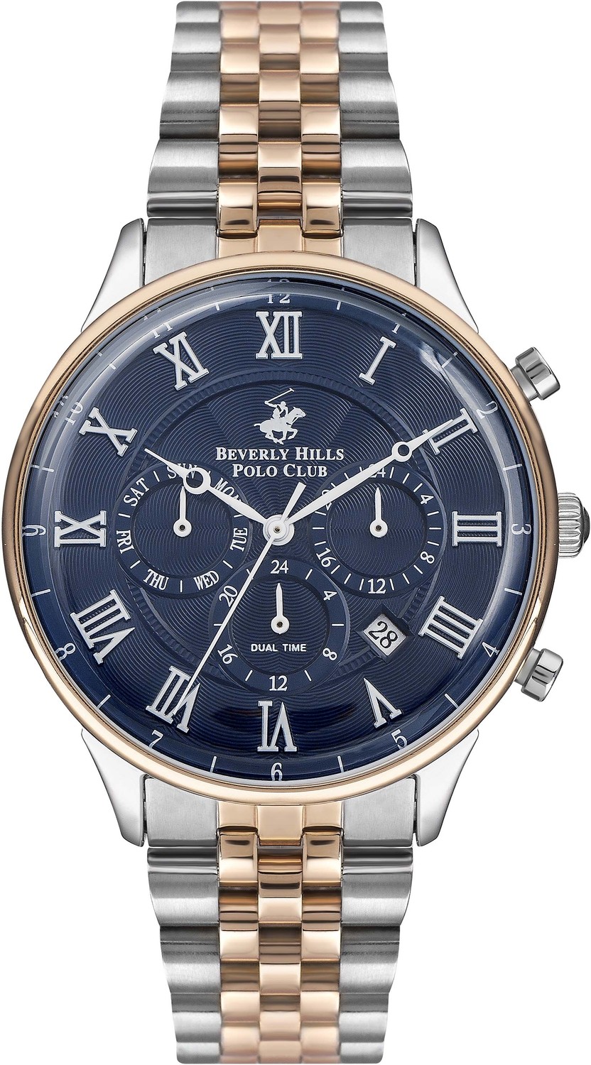 Часы BEVERLY HILLS POLO CLUB  BP3237X.590 Мужские часы, кварцевый механизм, сталь с покрытием, 42 мм
