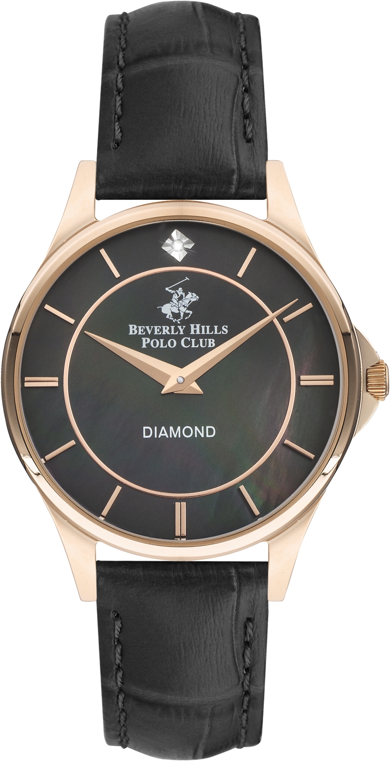 BEVERLY HILLS POLO CLUB  Женские часы, кварцевый механизм, сталь с покрытием, 34 мм